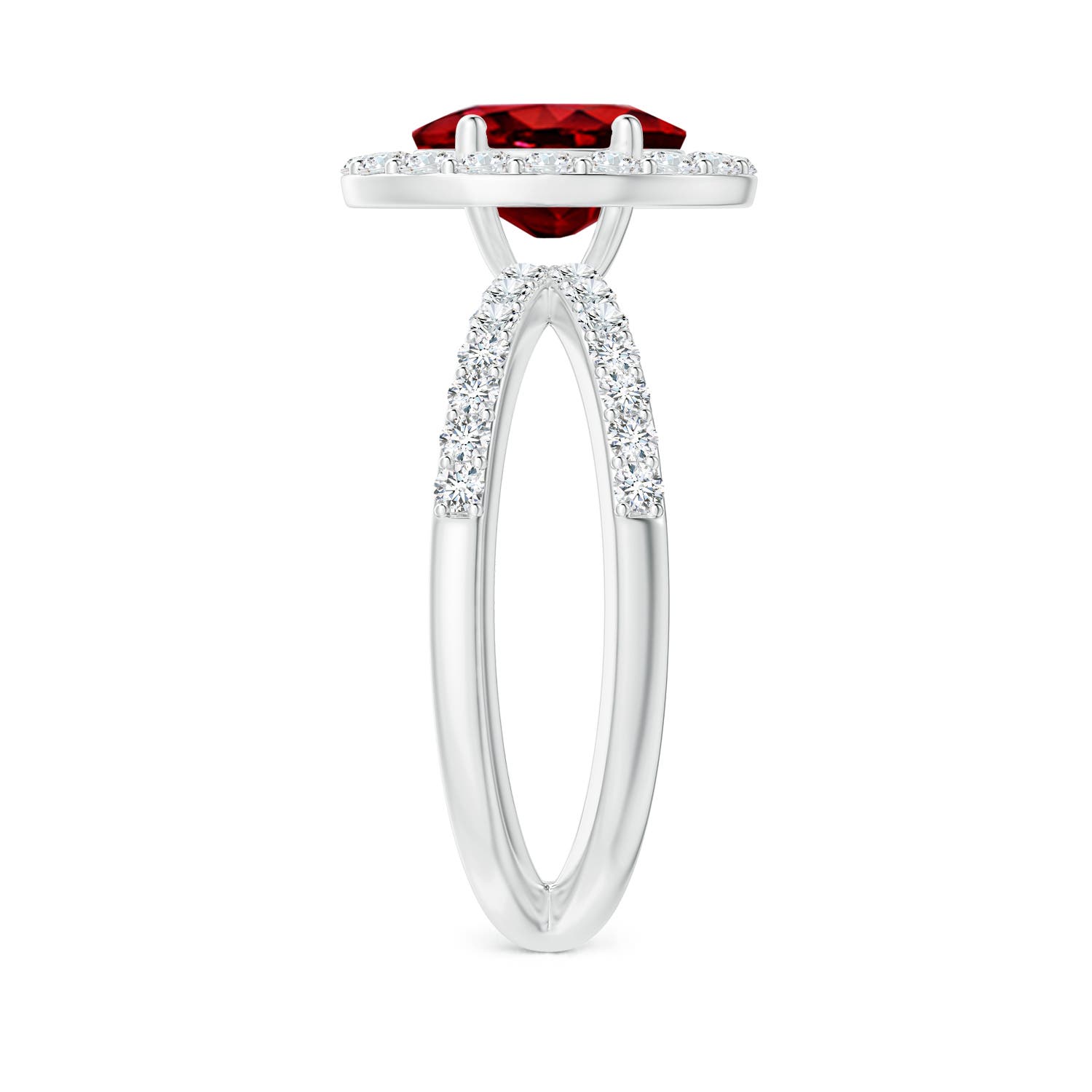 AAAA - Ruby / 2.22 CT / 14 KT White Gold