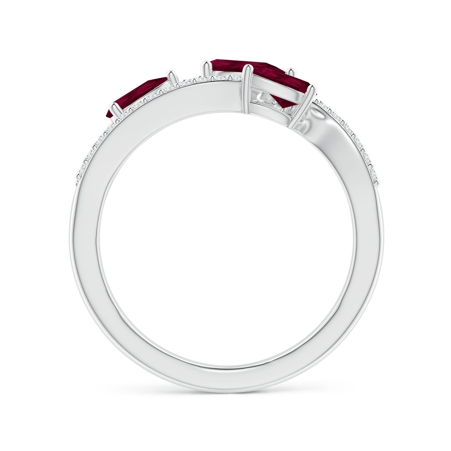 A - Ruby / 1.03 CT / 14 KT White Gold