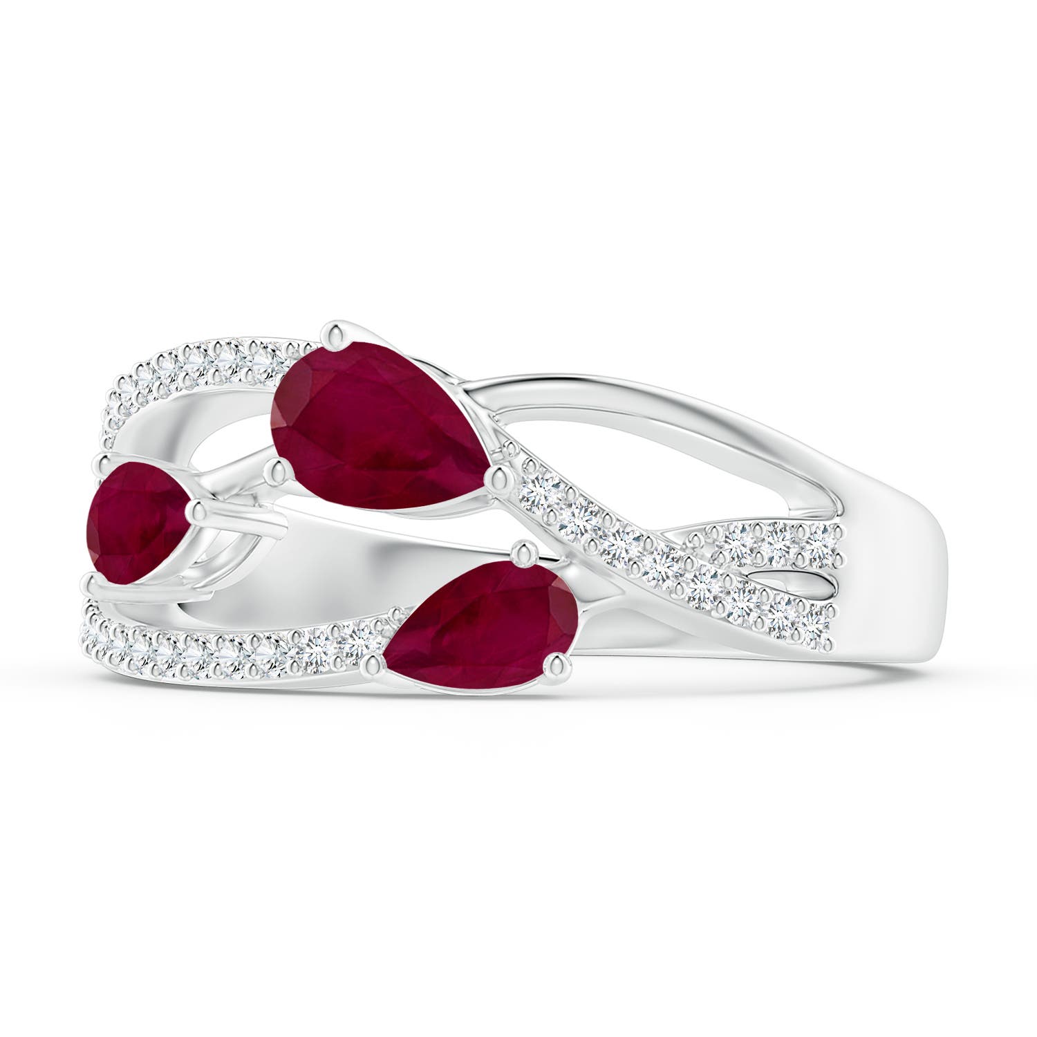 A - Ruby / 1.03 CT / 14 KT White Gold