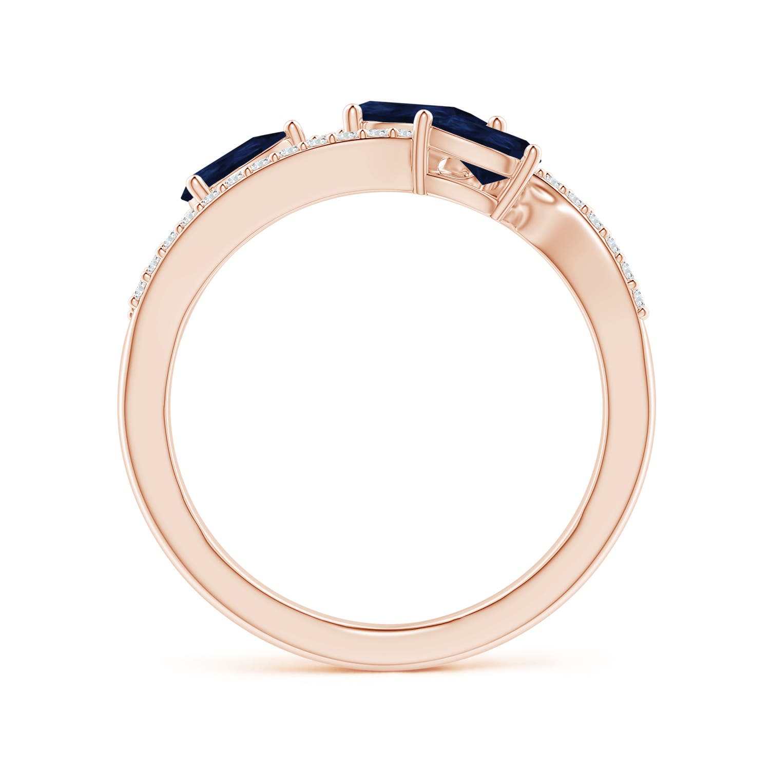 A - Blue Sapphire / 1.07 CT / 14 KT Rose Gold