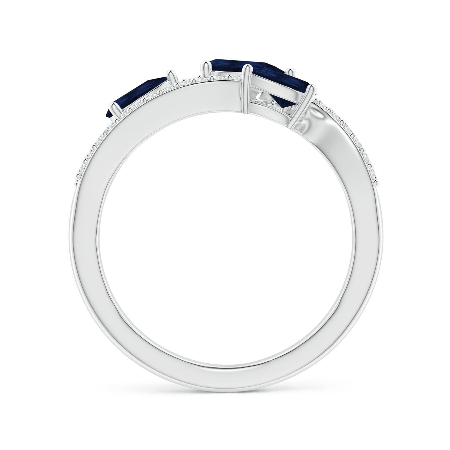 A - Blue Sapphire / 1.07 CT / 14 KT White Gold