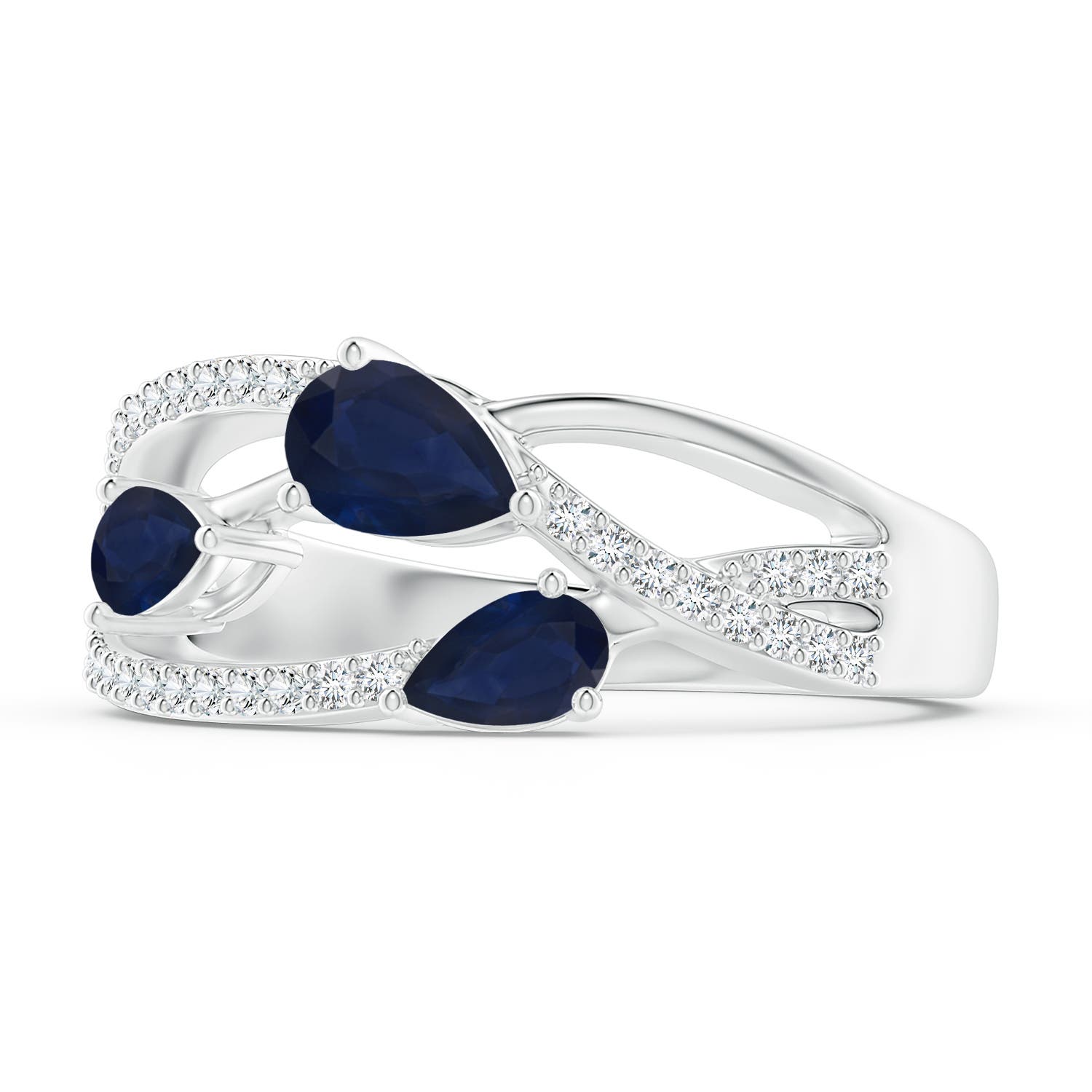 A - Blue Sapphire / 1.07 CT / 14 KT White Gold