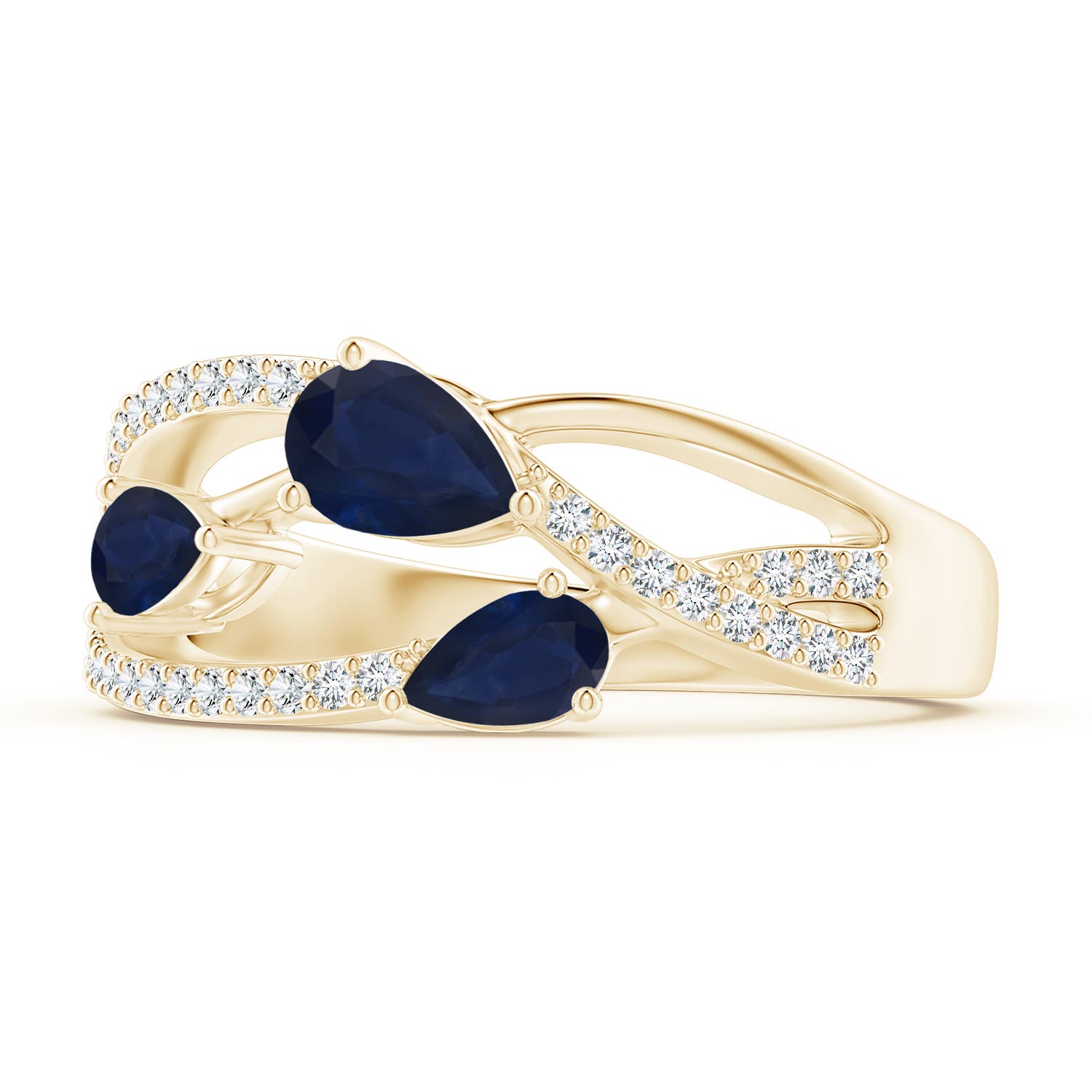 A - Blue Sapphire / 1.07 CT / 14 KT Yellow Gold