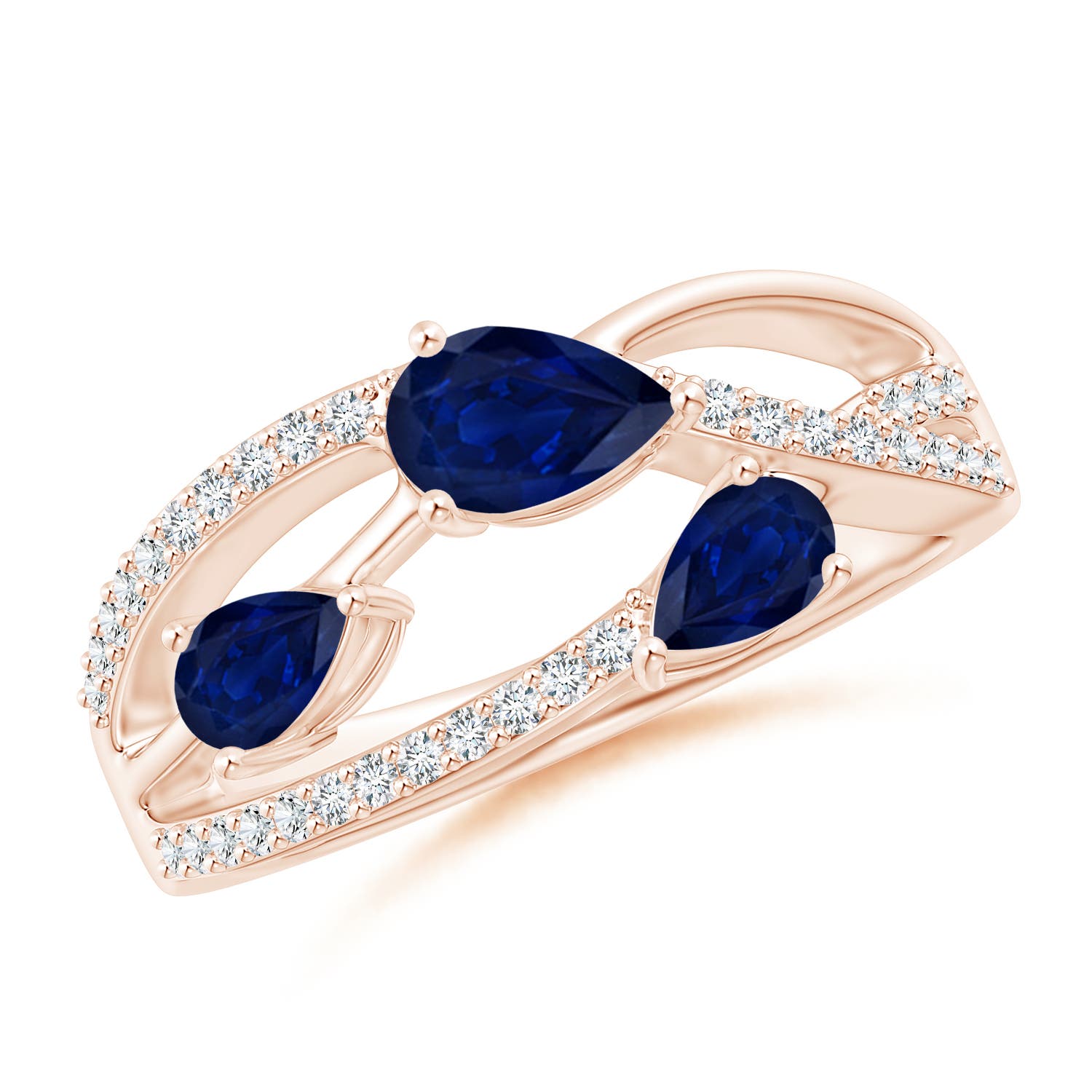 AA - Blue Sapphire / 1.07 CT / 14 KT Rose Gold