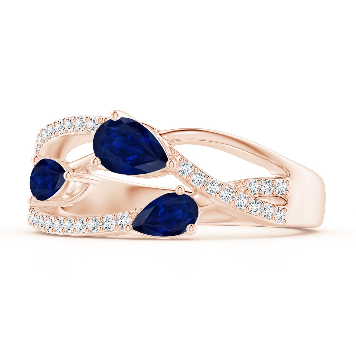 AA - Blue Sapphire / 1.07 CT / 14 KT Rose Gold