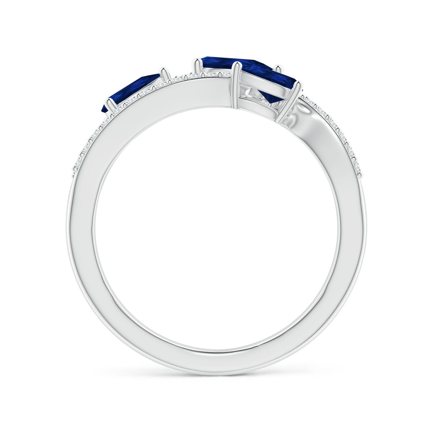 AA - Blue Sapphire / 1.07 CT / 14 KT White Gold