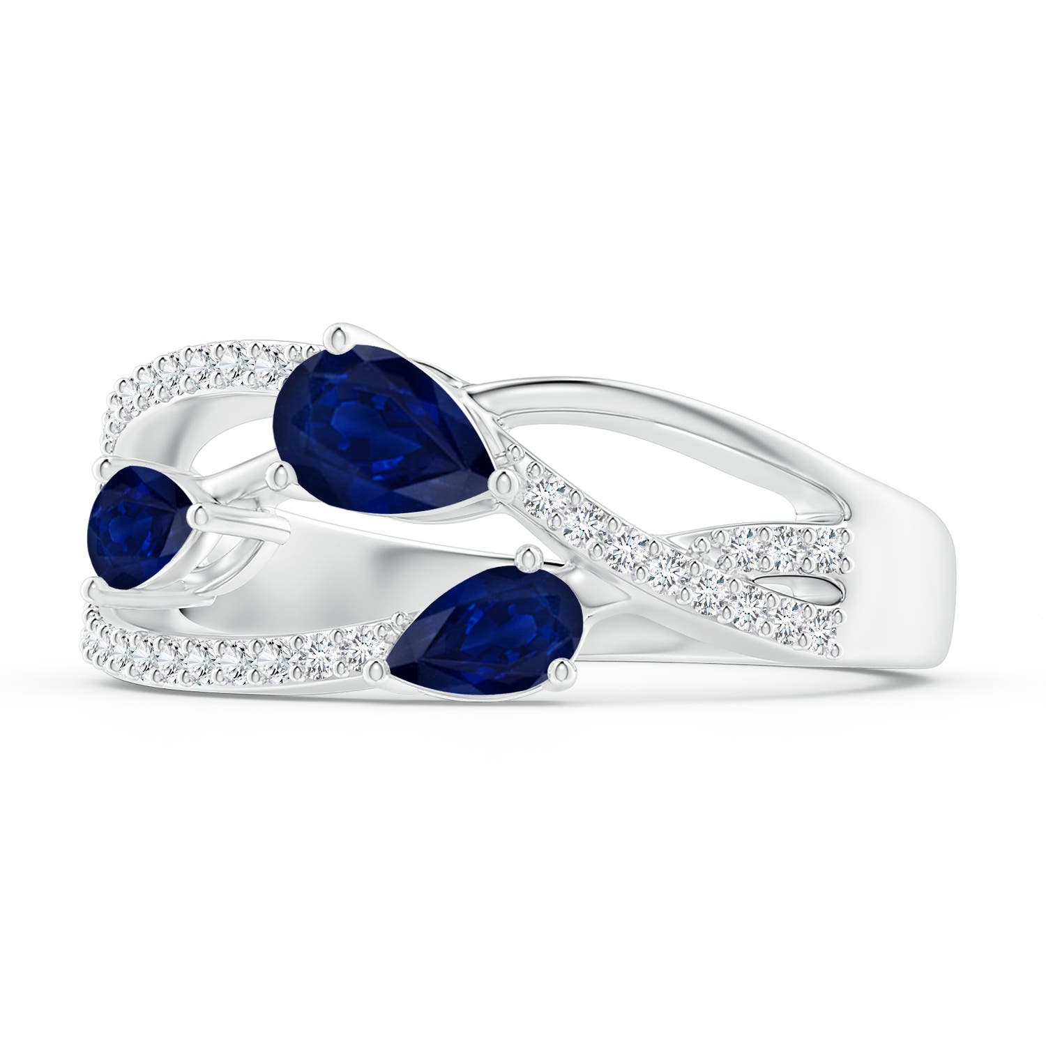 AA - Blue Sapphire / 1.07 CT / 14 KT White Gold