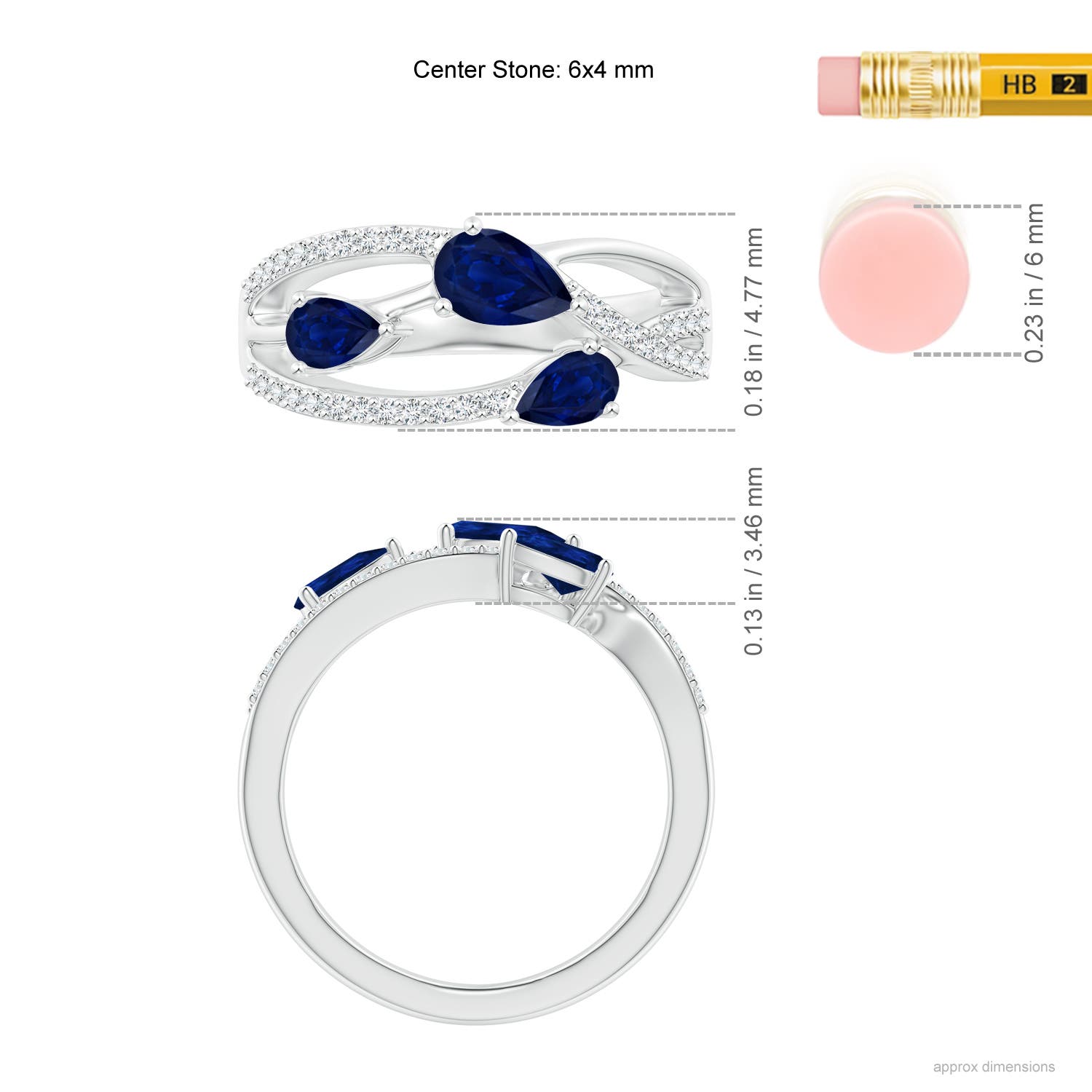 AA - Blue Sapphire / 1.07 CT / 14 KT White Gold