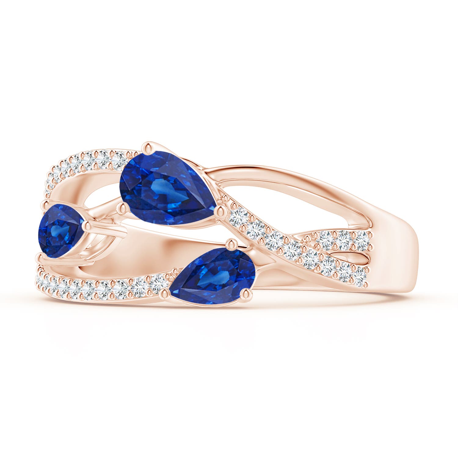 AAA - Blue Sapphire / 1.07 CT / 14 KT Rose Gold