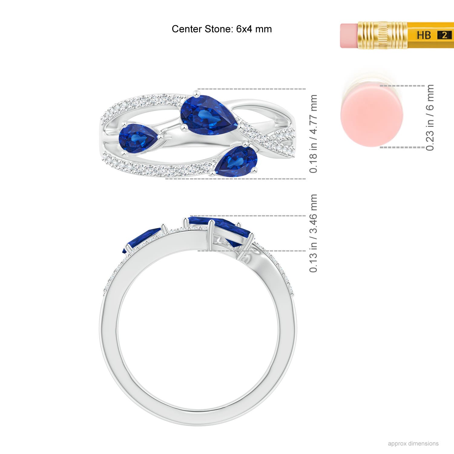 AAA - Blue Sapphire / 1.07 CT / 14 KT White Gold