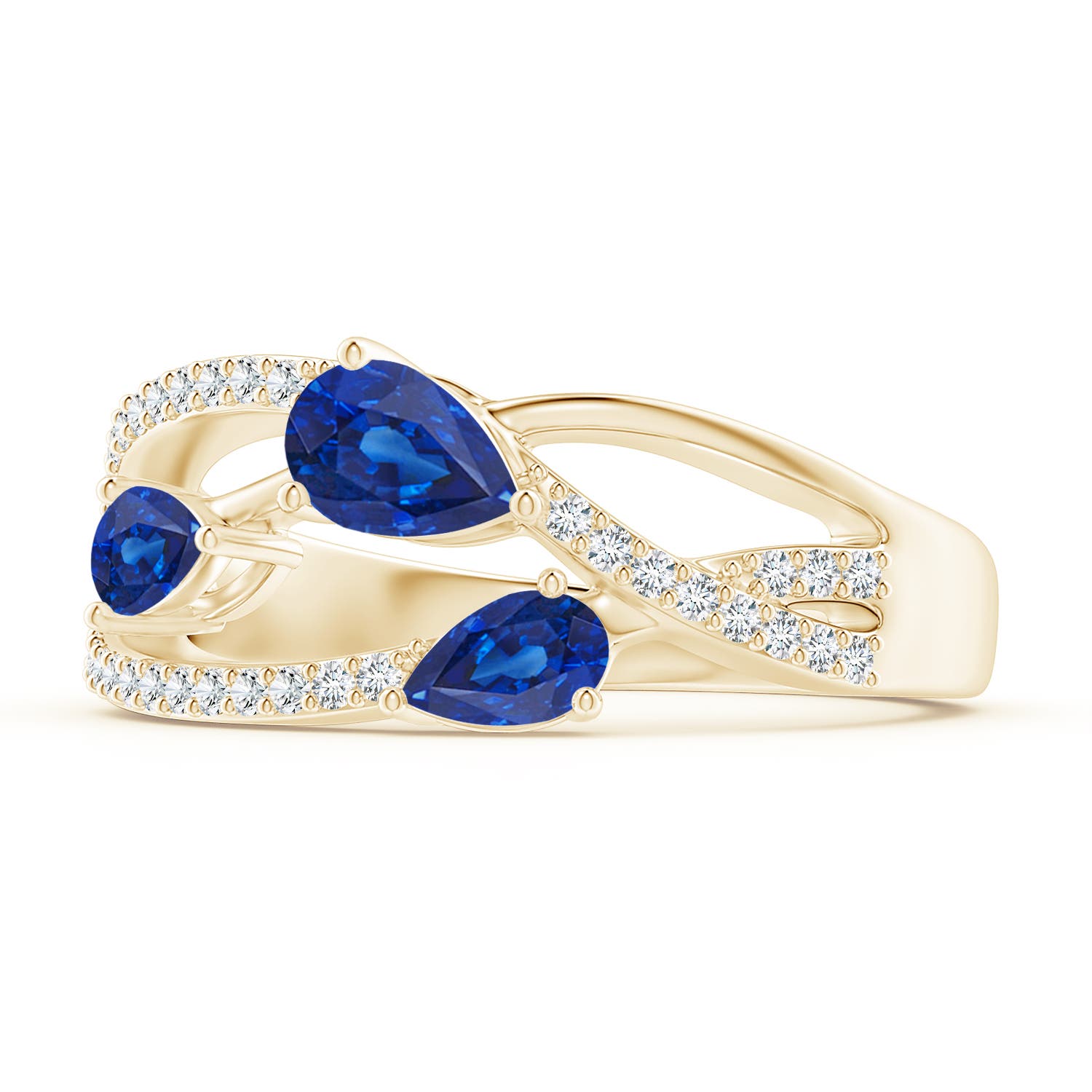 AAA - Blue Sapphire / 1.07 CT / 14 KT Yellow Gold