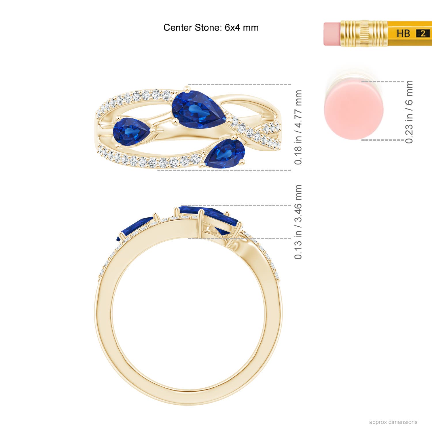 AAA - Blue Sapphire / 1.07 CT / 14 KT Yellow Gold