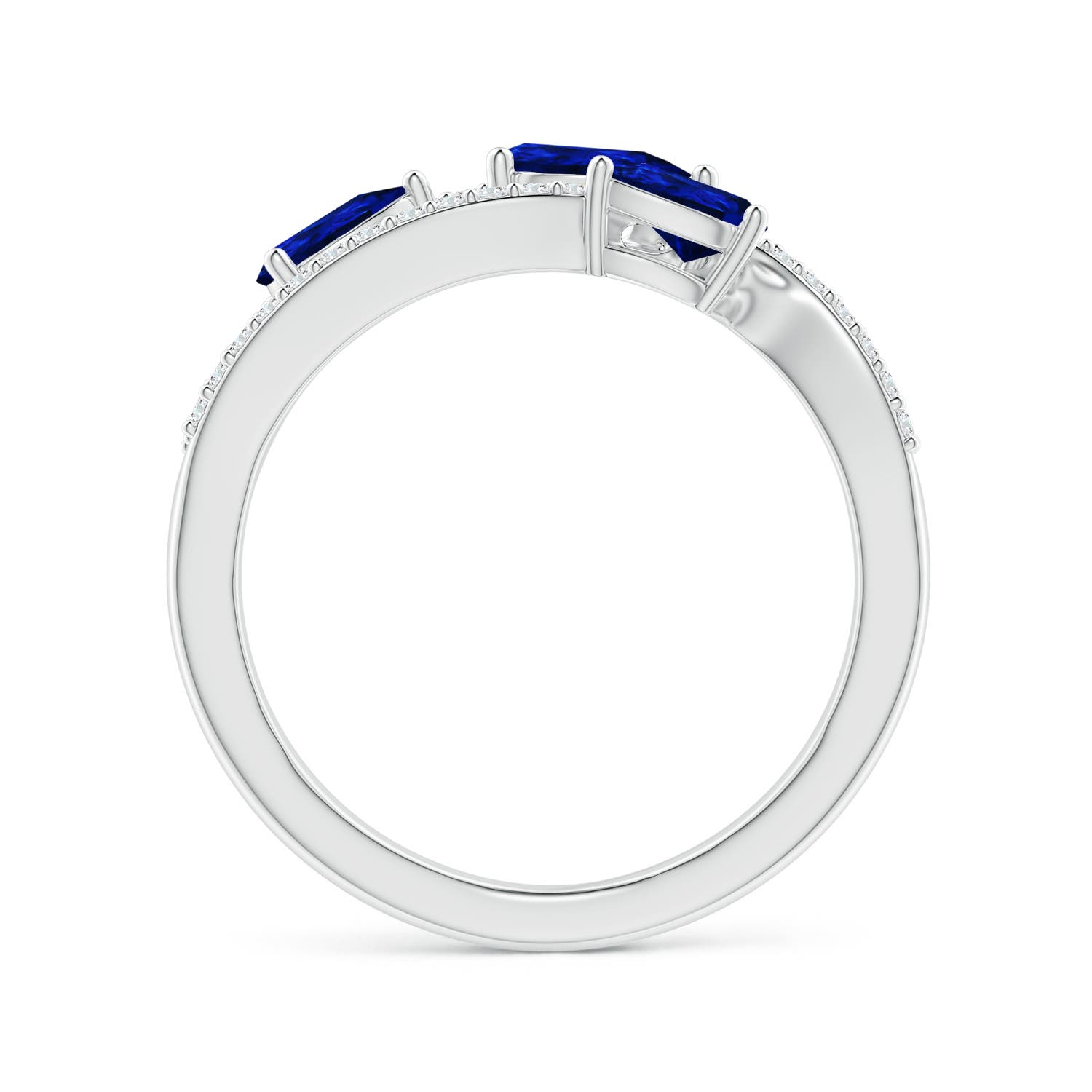 AAAA - Blue Sapphire / 1.07 CT / 14 KT White Gold