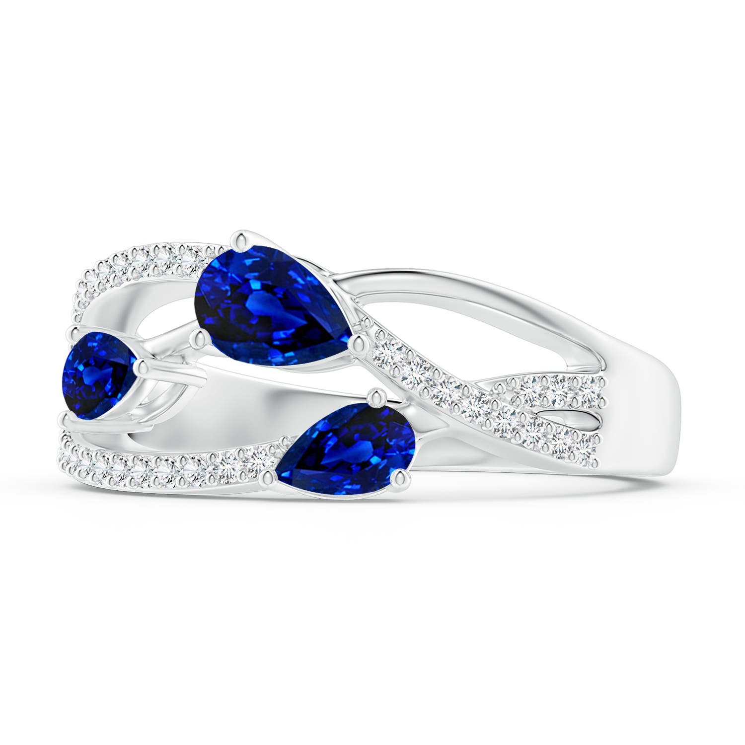 AAAA - Blue Sapphire / 1.07 CT / 14 KT White Gold