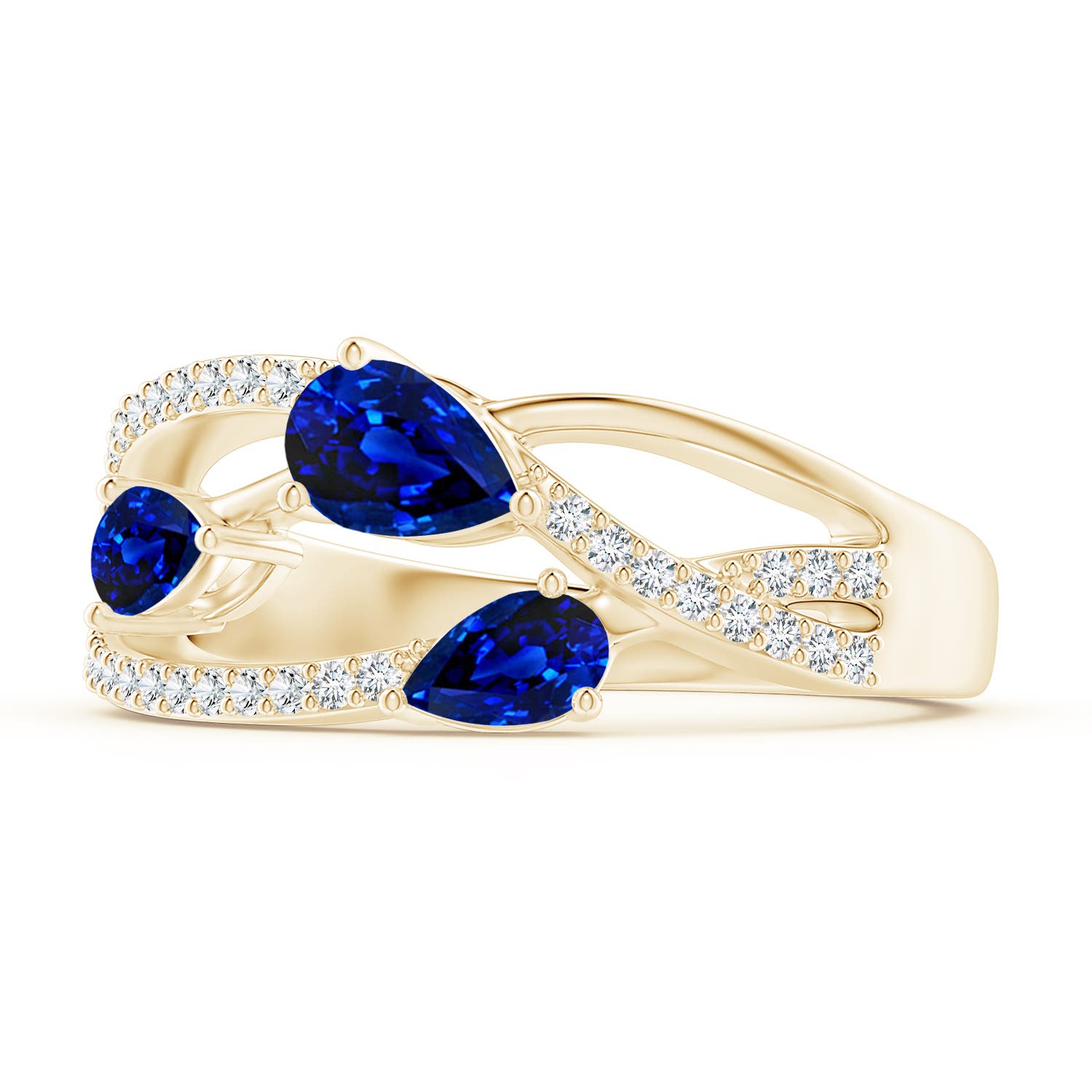 AAAA - Blue Sapphire / 1.07 CT / 14 KT Yellow Gold