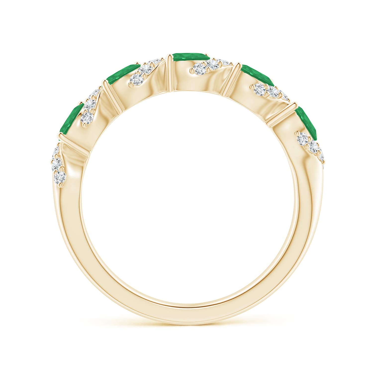 A - Emerald / 0.78 CT / 14 KT Yellow Gold