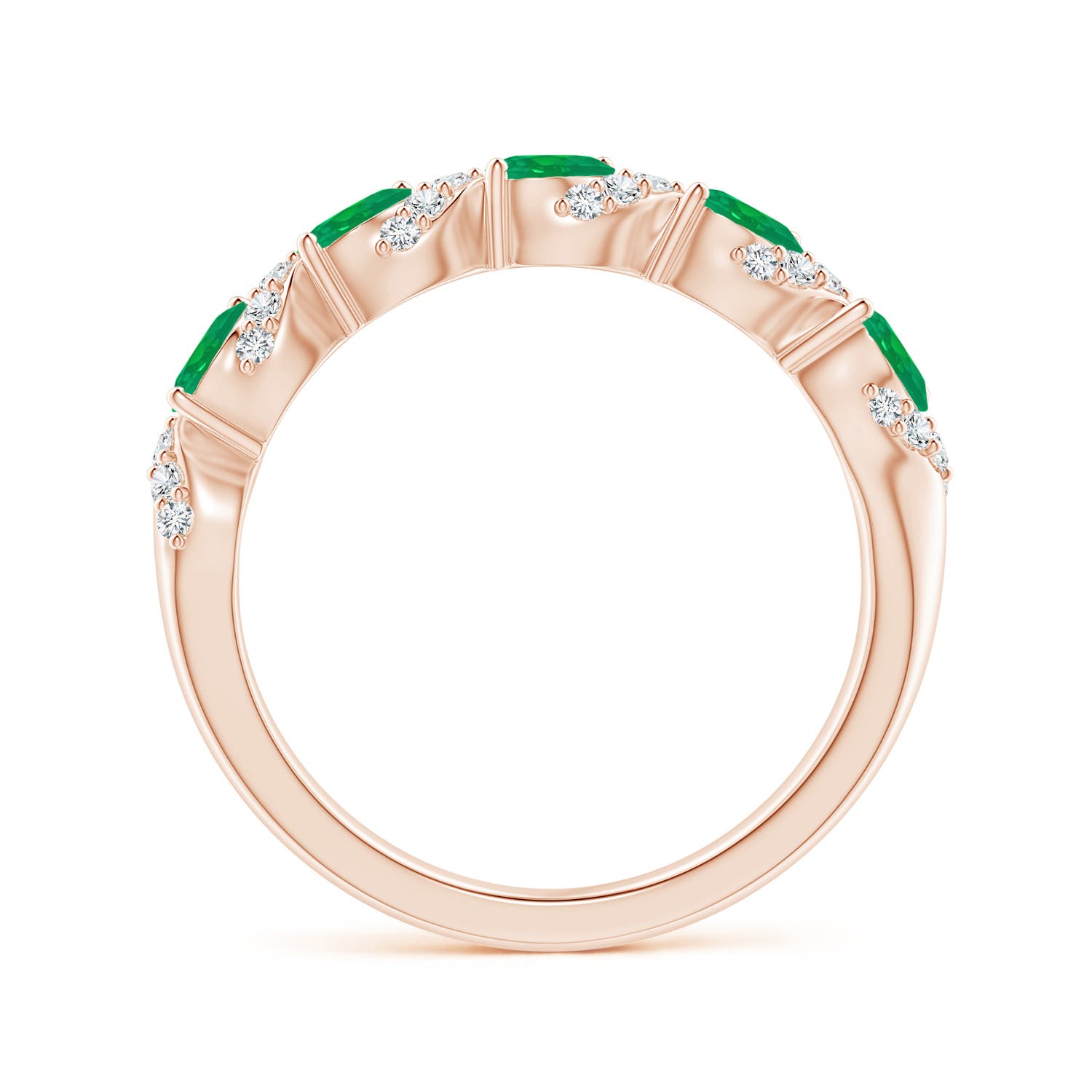 AA - Emerald / 0.78 CT / 14 KT Rose Gold