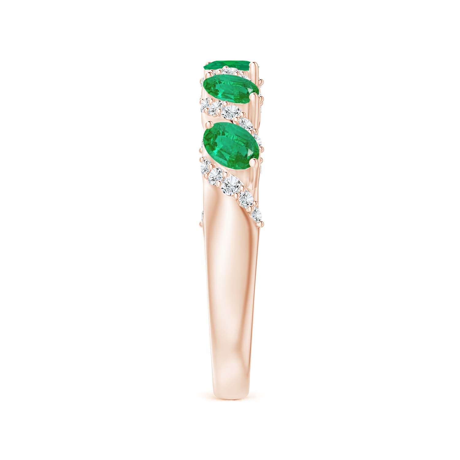 AA - Emerald / 0.78 CT / 14 KT Rose Gold