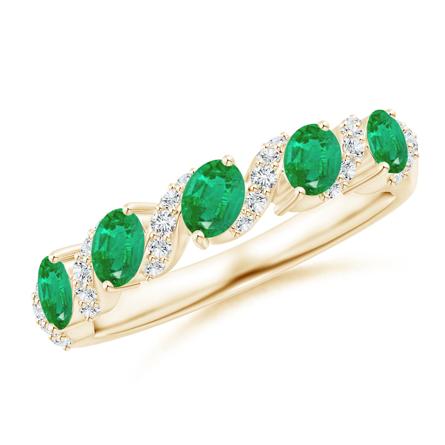 AA - Emerald / 0.78 CT / 14 KT Yellow Gold