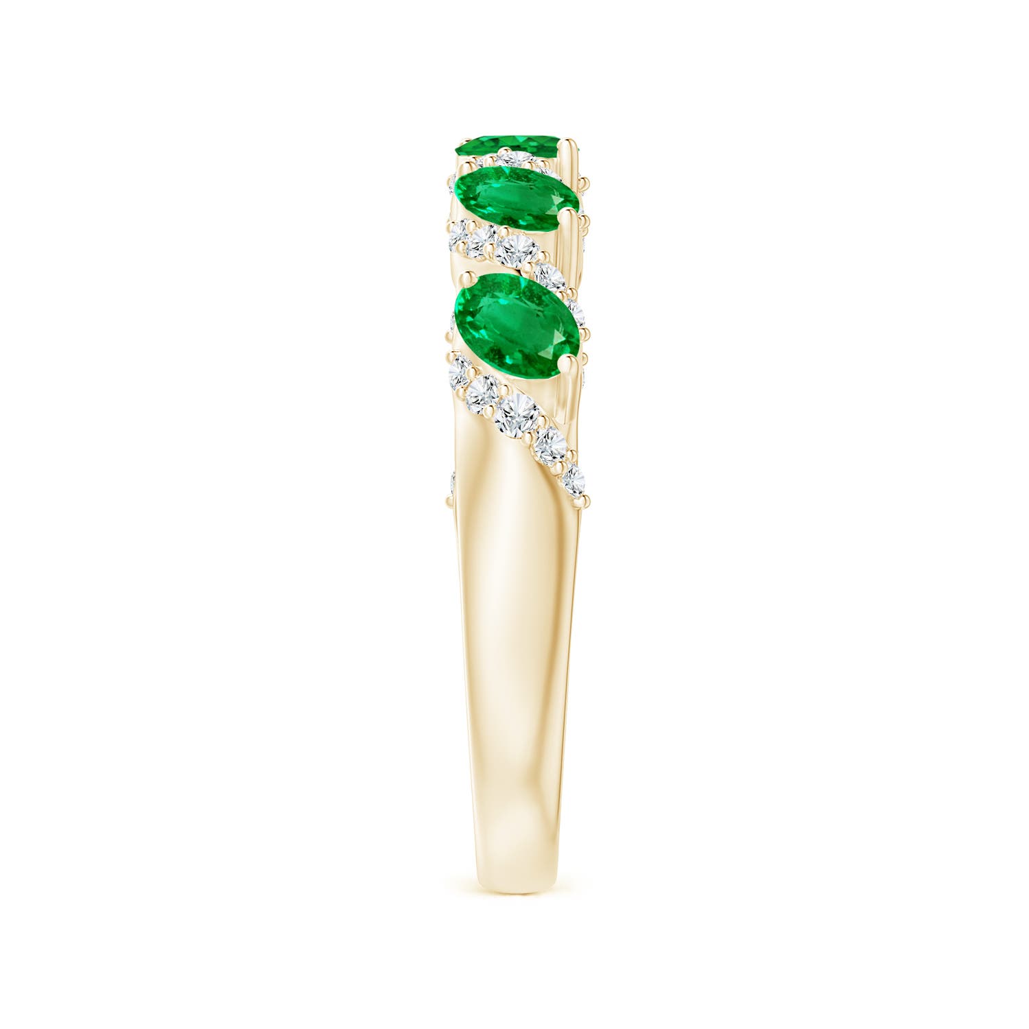 AAA - Emerald / 0.78 CT / 14 KT Yellow Gold