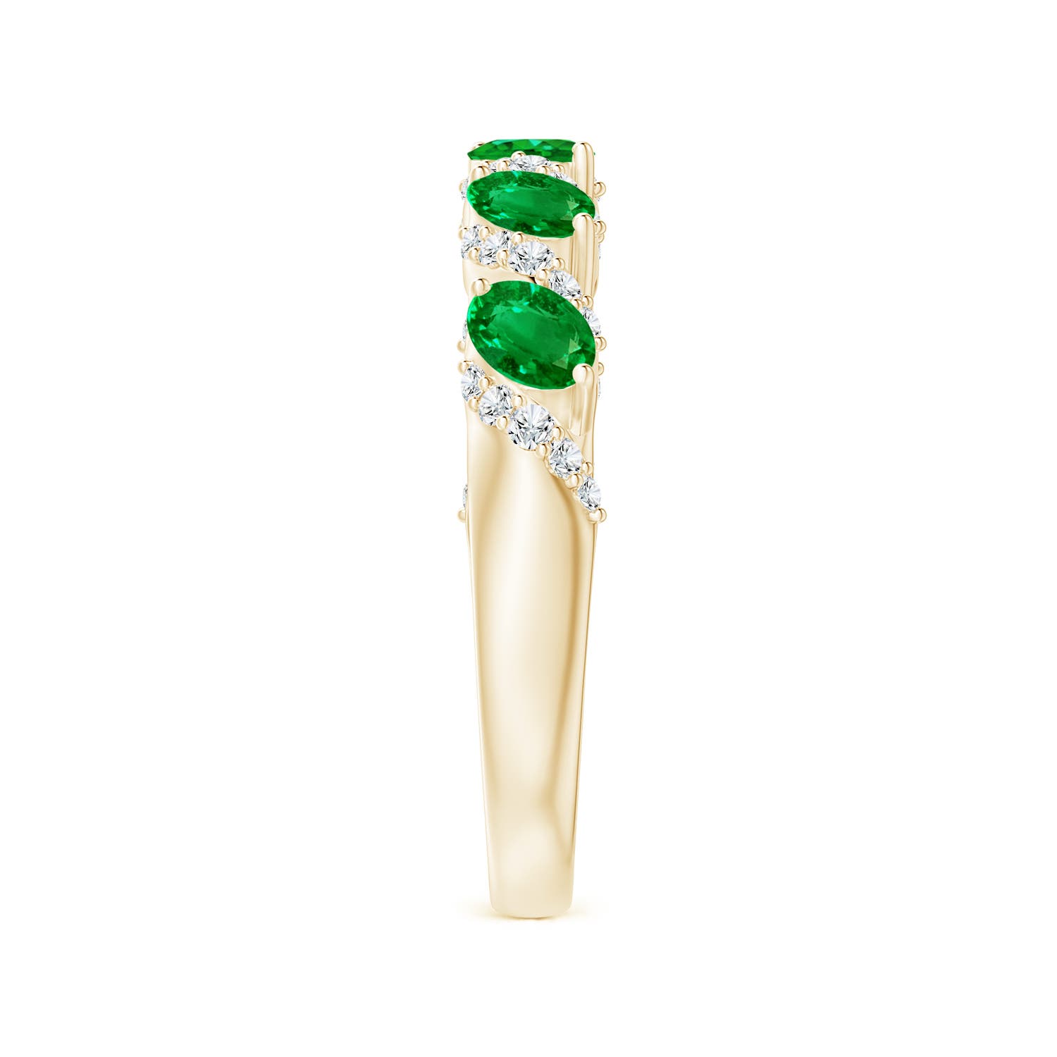 AAAA - Emerald / 0.78 CT / 14 KT Yellow Gold