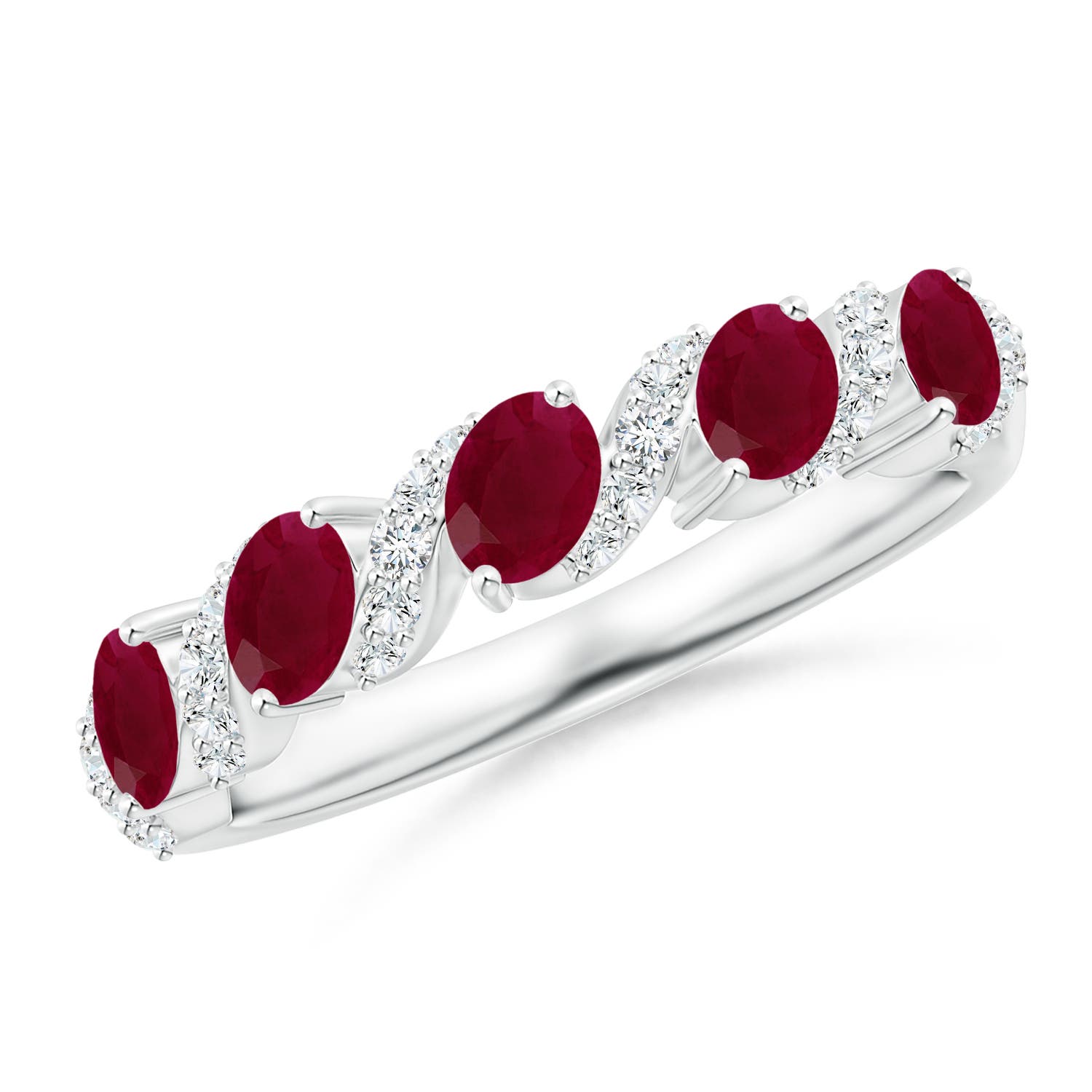 A - Ruby / 1.18 CT / 14 KT White Gold