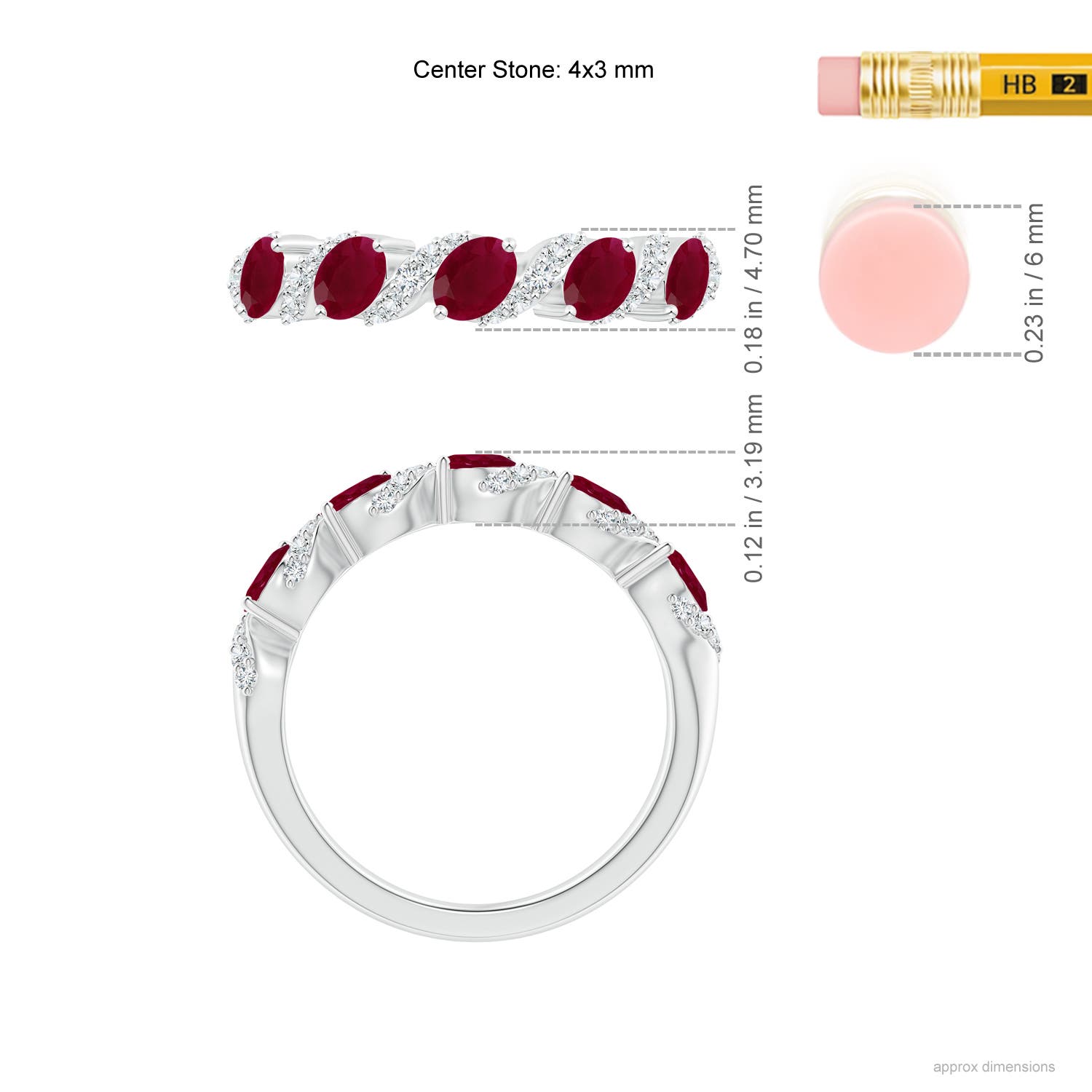 A - Ruby / 1.18 CT / 14 KT White Gold