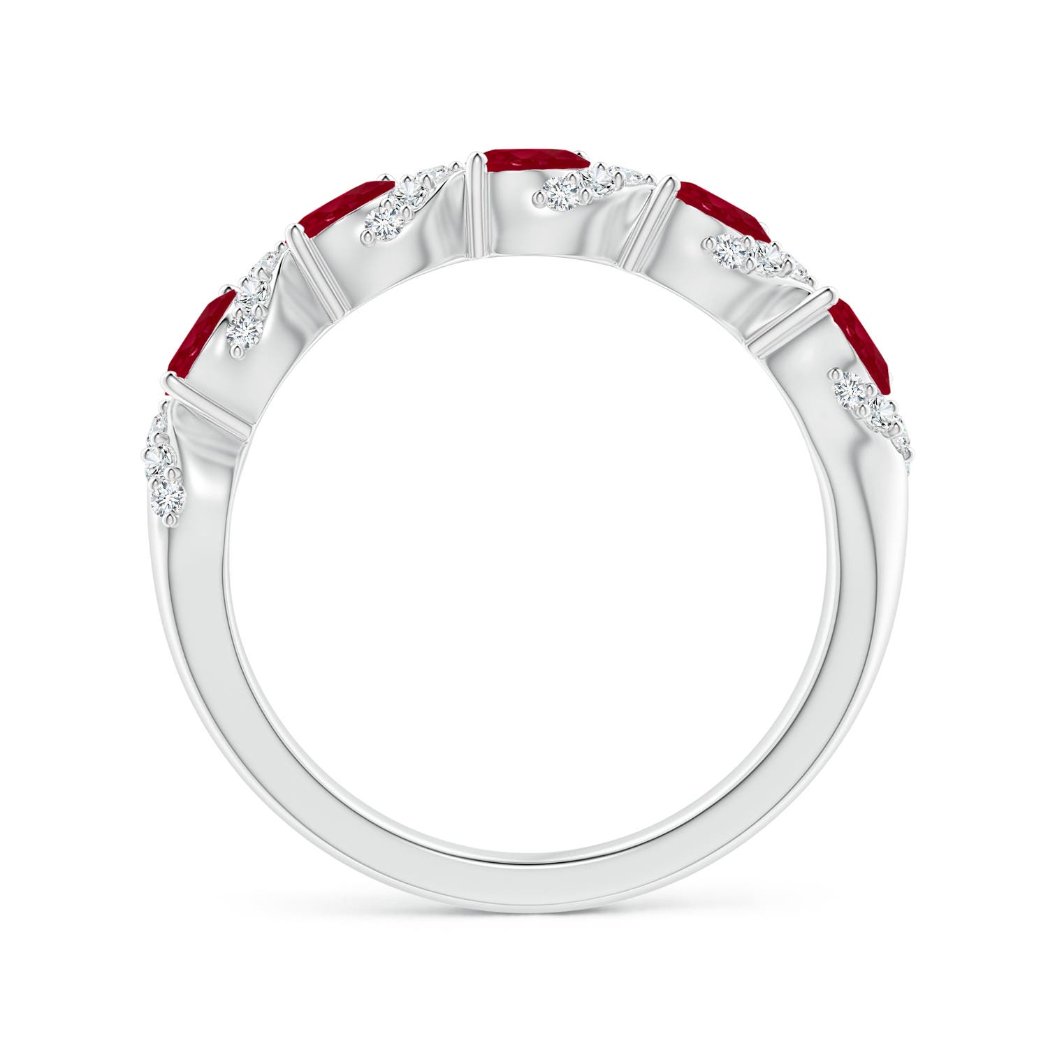 AA - Ruby / 1.18 CT / 14 KT White Gold