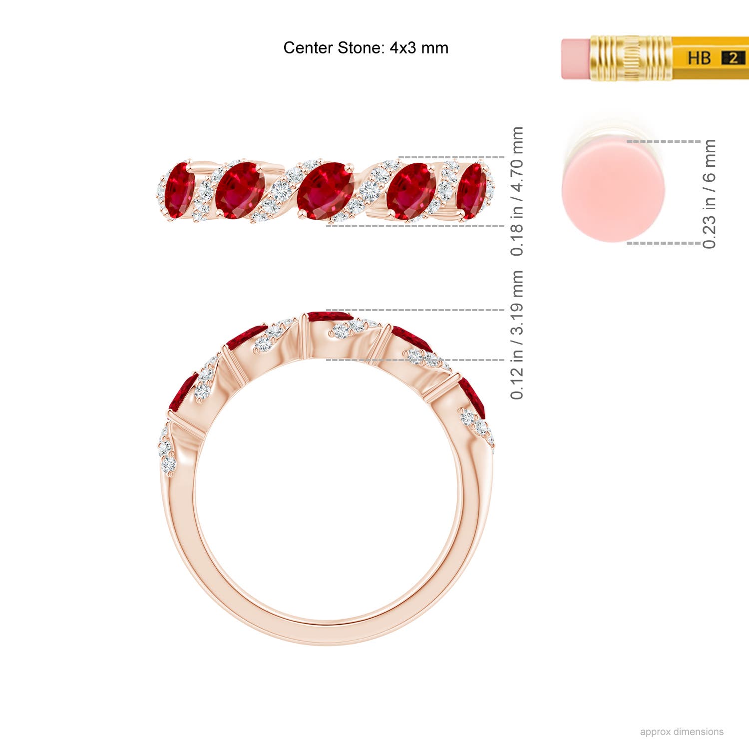 AAA - Ruby / 1.18 CT / 14 KT Rose Gold