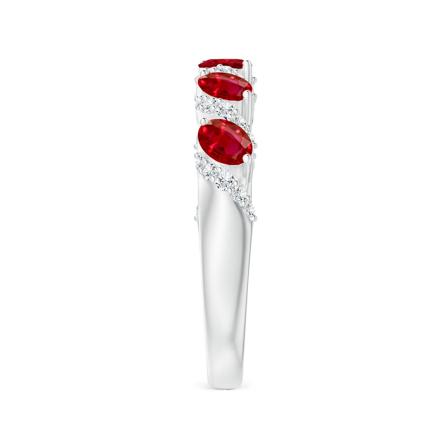 AAA - Ruby / 1.18 CT / 14 KT White Gold