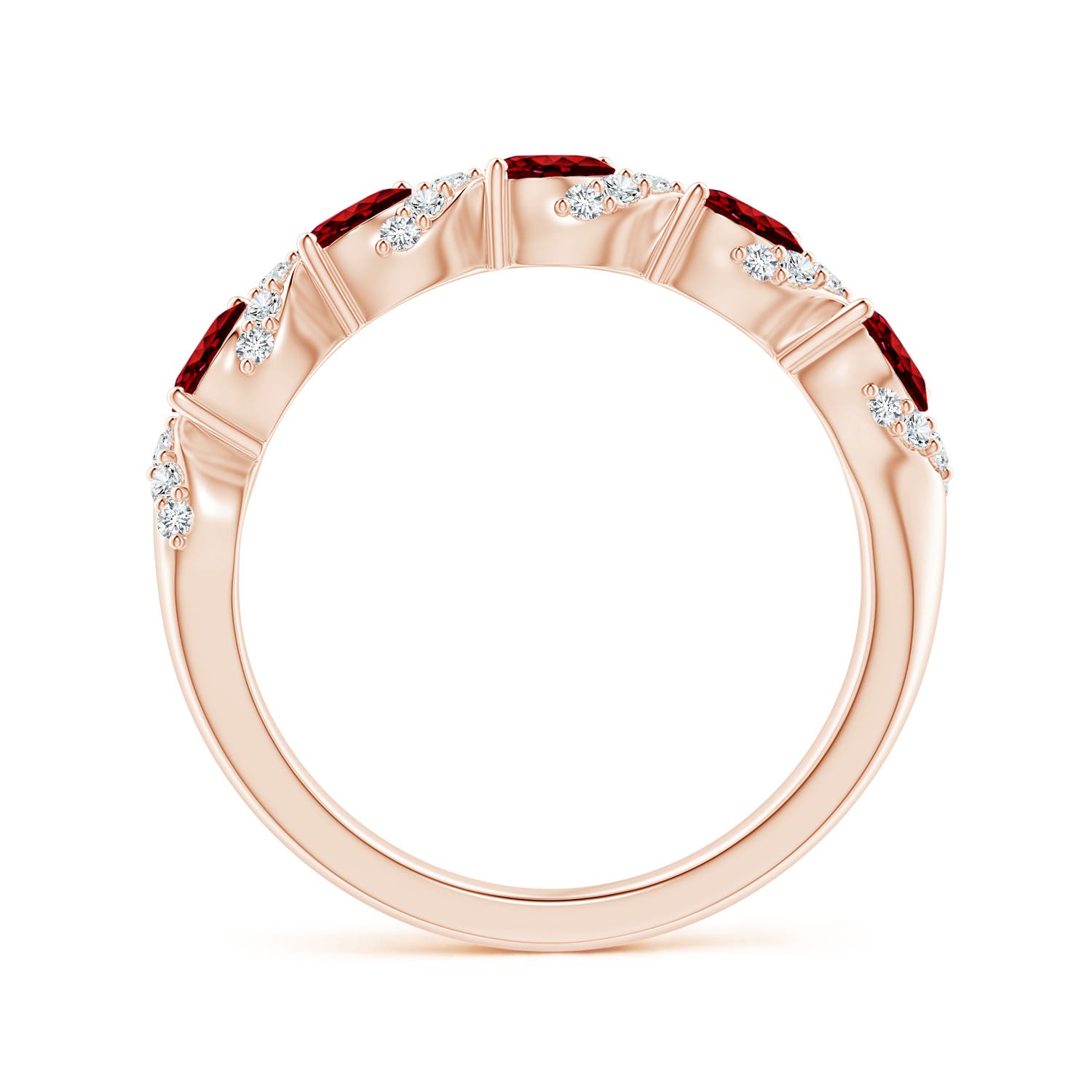 AAAA - Ruby / 1.18 CT / 14 KT Rose Gold