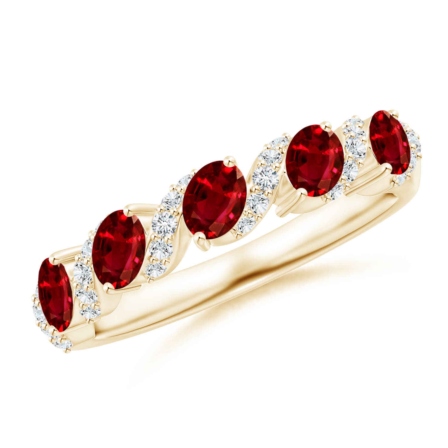 AAAA - Ruby / 1.18 CT / 14 KT Yellow Gold