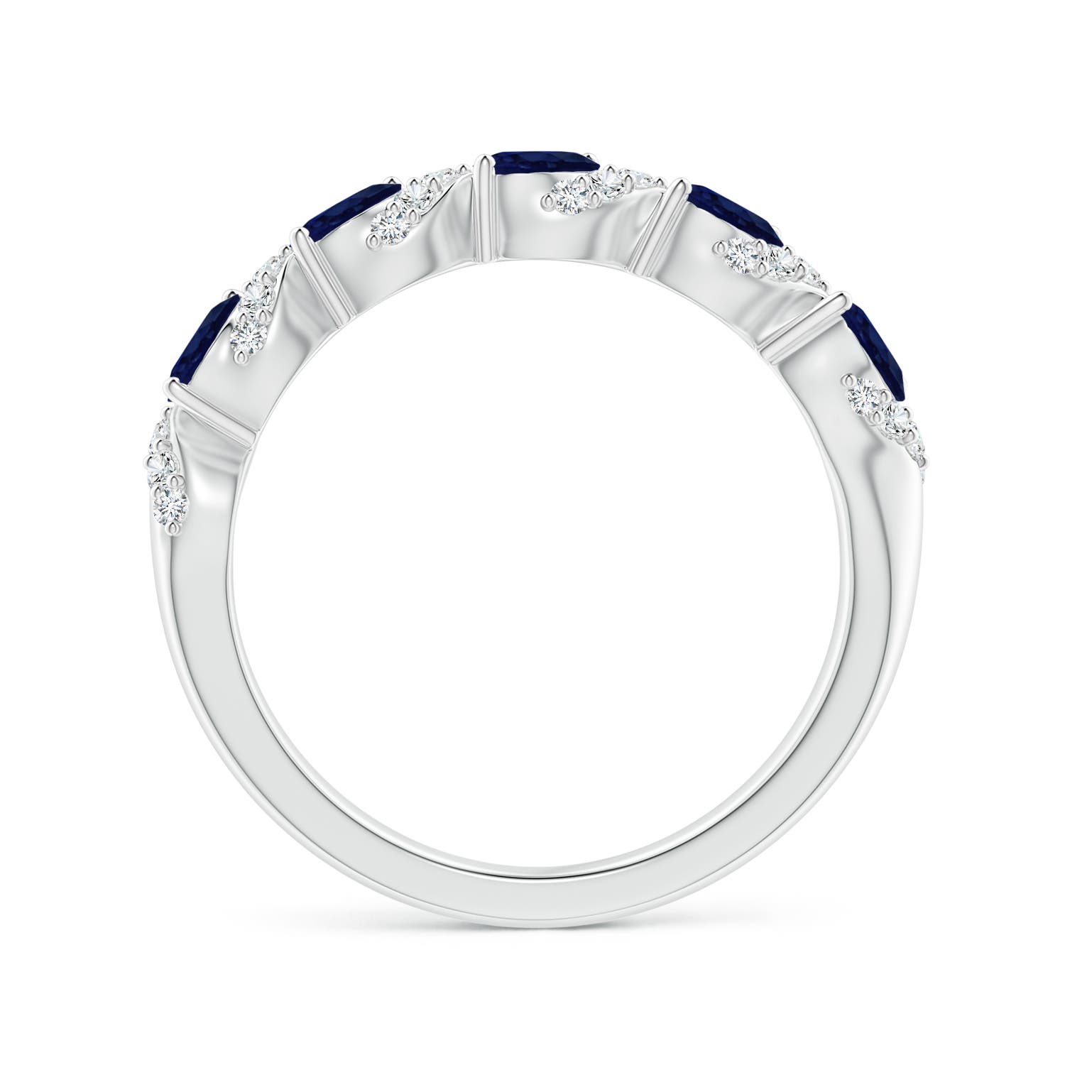 A - Blue Sapphire / 1.18 CT / 14 KT White Gold