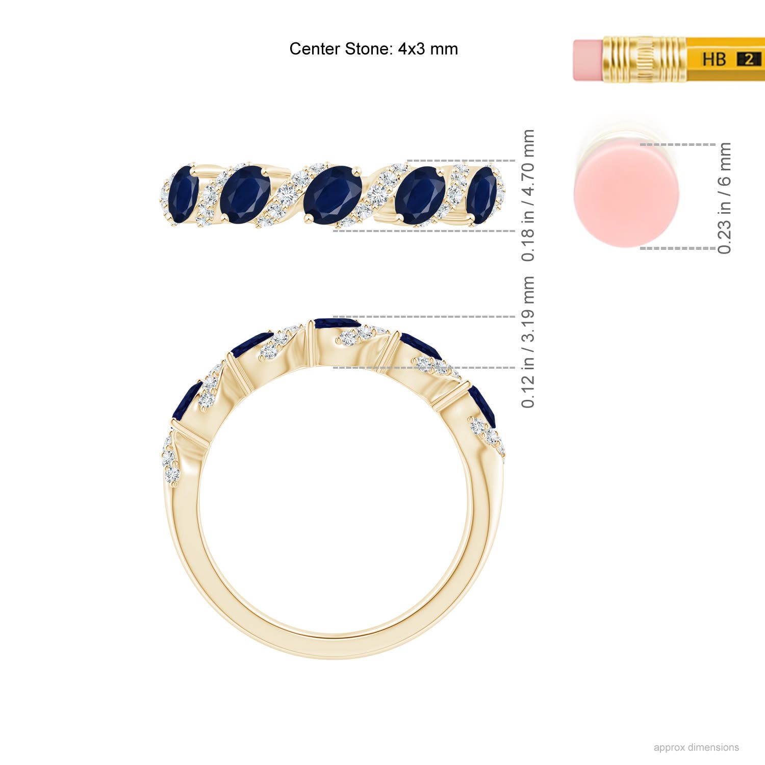 A - Blue Sapphire / 1.18 CT / 14 KT Yellow Gold