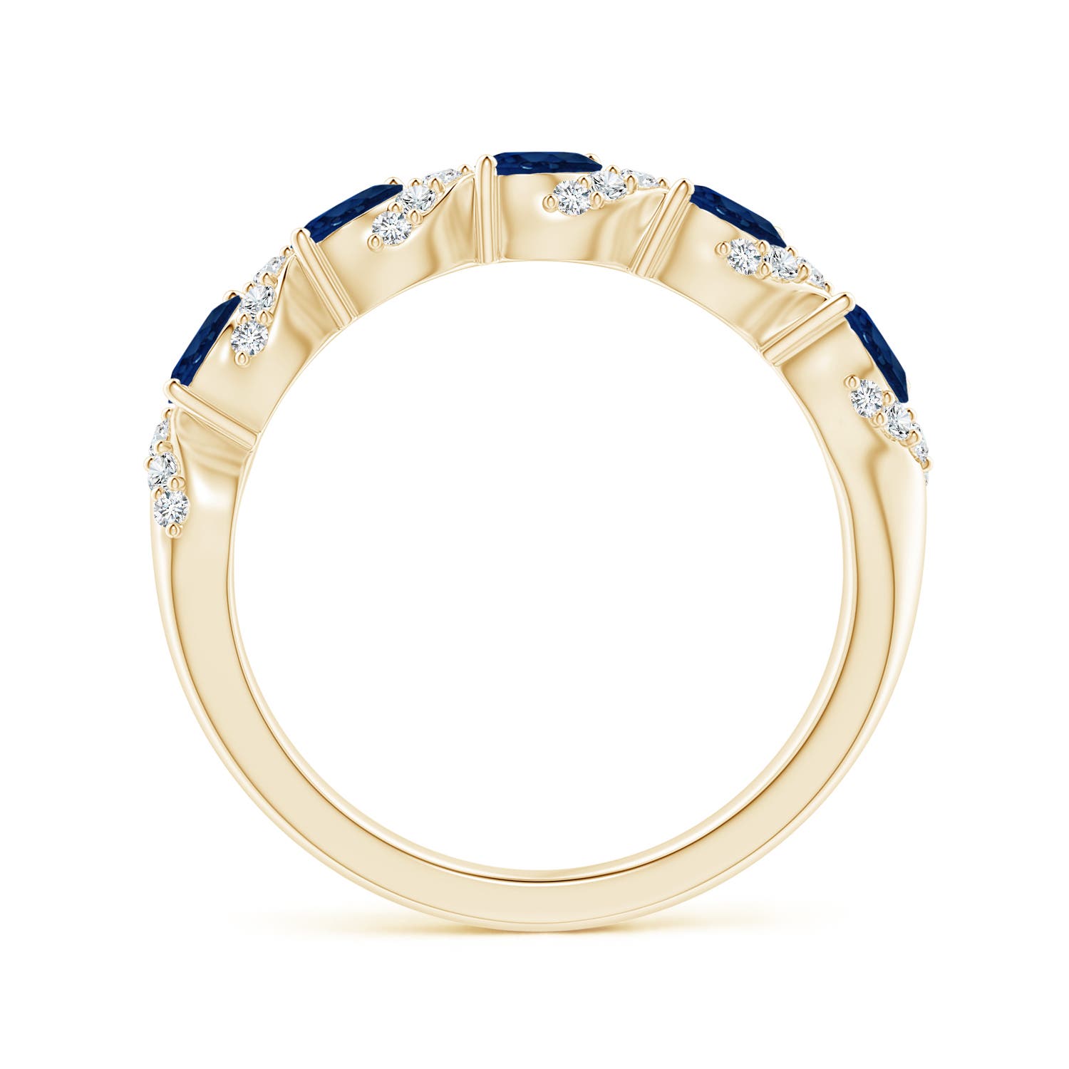 AA - Blue Sapphire / 1.18 CT / 14 KT Yellow Gold