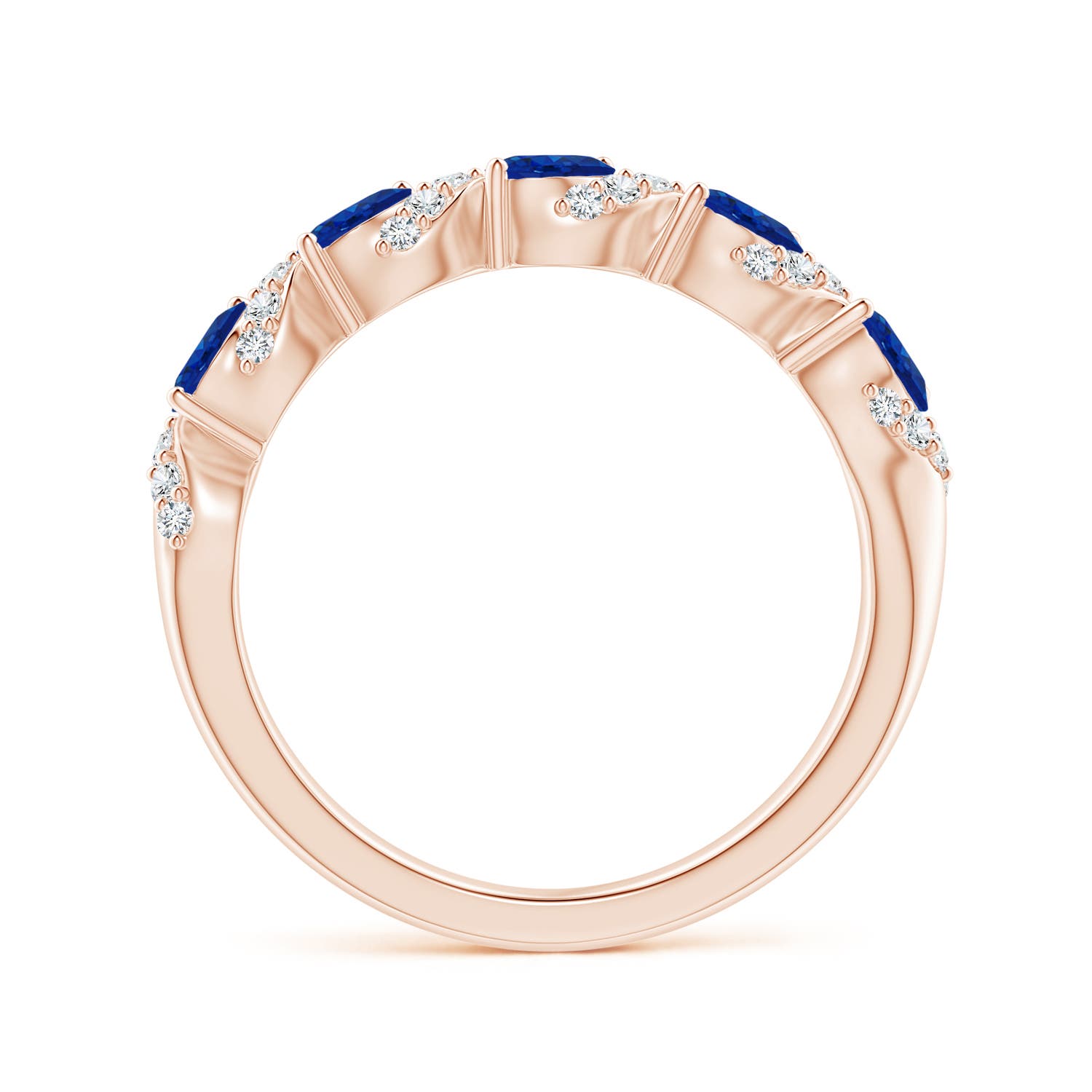 AAA - Blue Sapphire / 1.18 CT / 14 KT Rose Gold