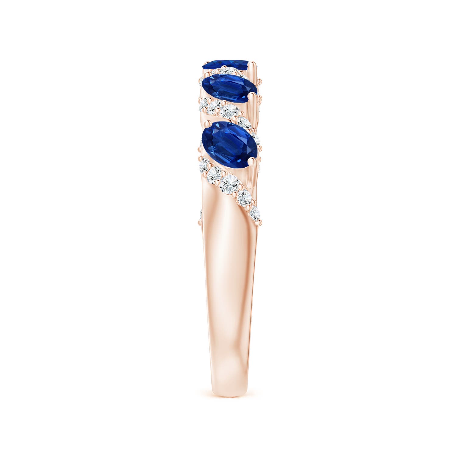 AAA - Blue Sapphire / 1.18 CT / 14 KT Rose Gold