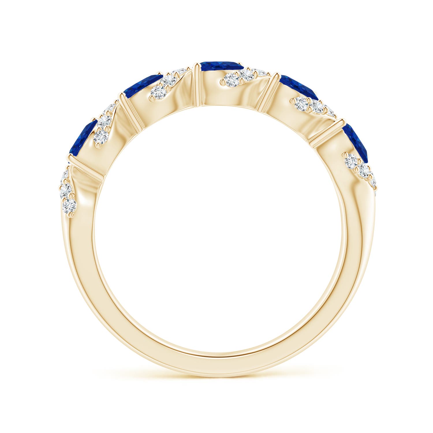 AAA - Blue Sapphire / 1.18 CT / 14 KT Yellow Gold