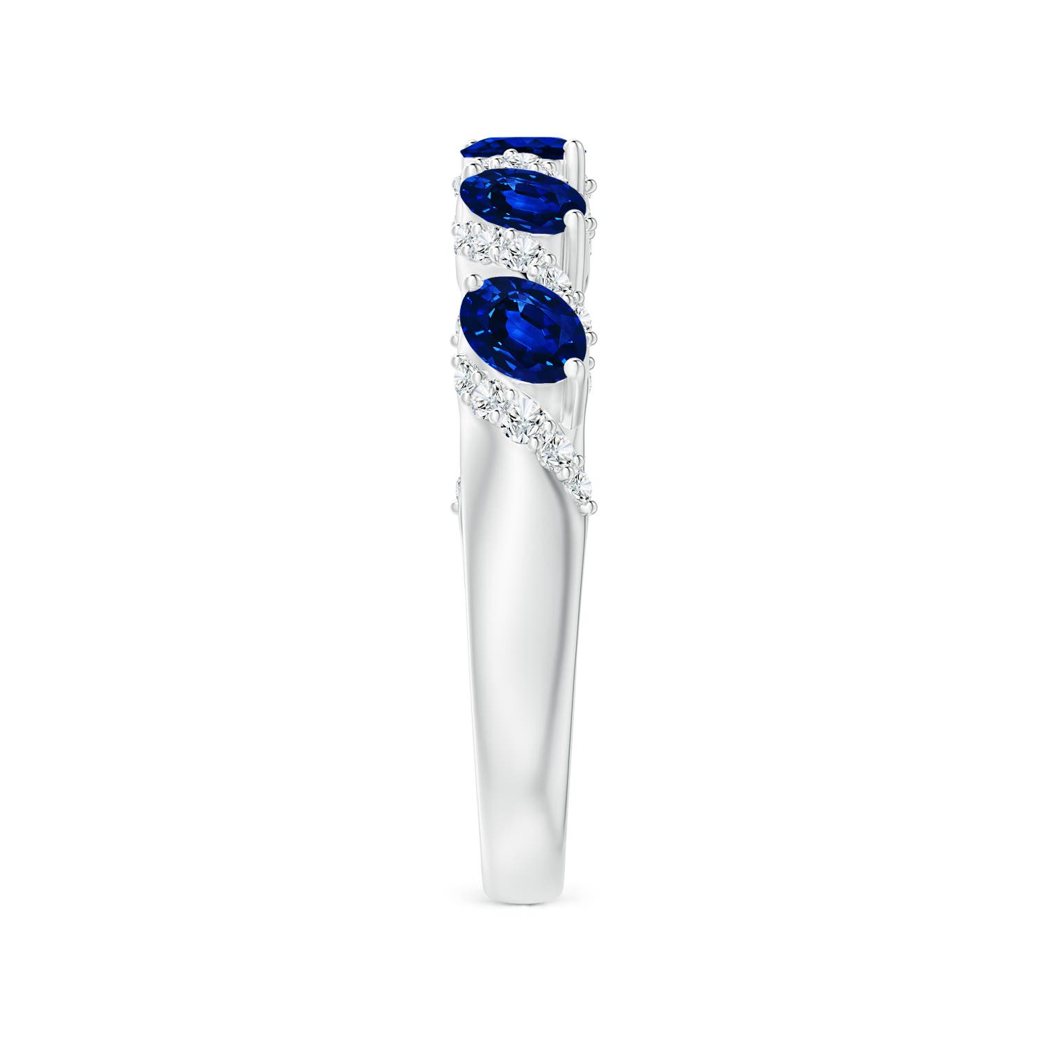 AAAA - Blue Sapphire / 1.18 CT / 14 KT White Gold