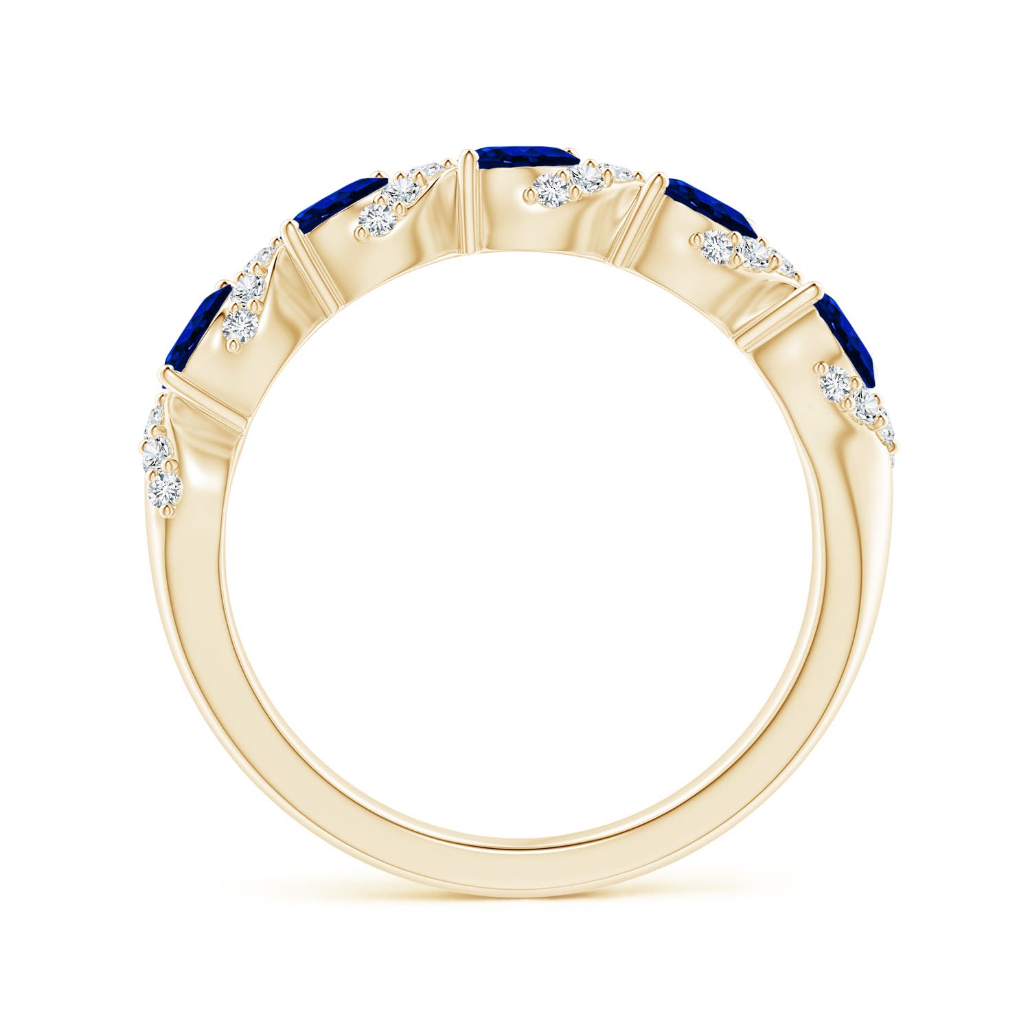 AAAA - Blue Sapphire / 1.18 CT / 14 KT Yellow Gold