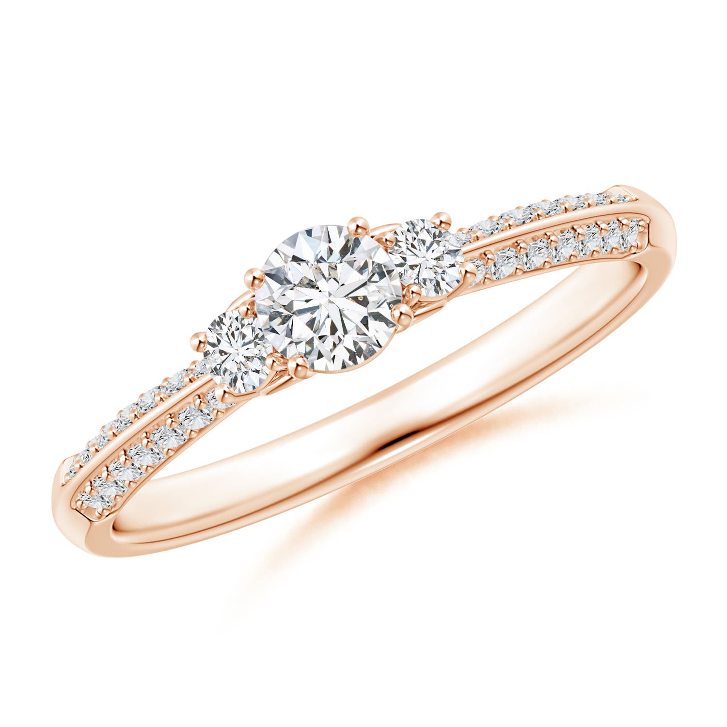 H, SI2 / 0.49 CT / 14 KT Rose Gold