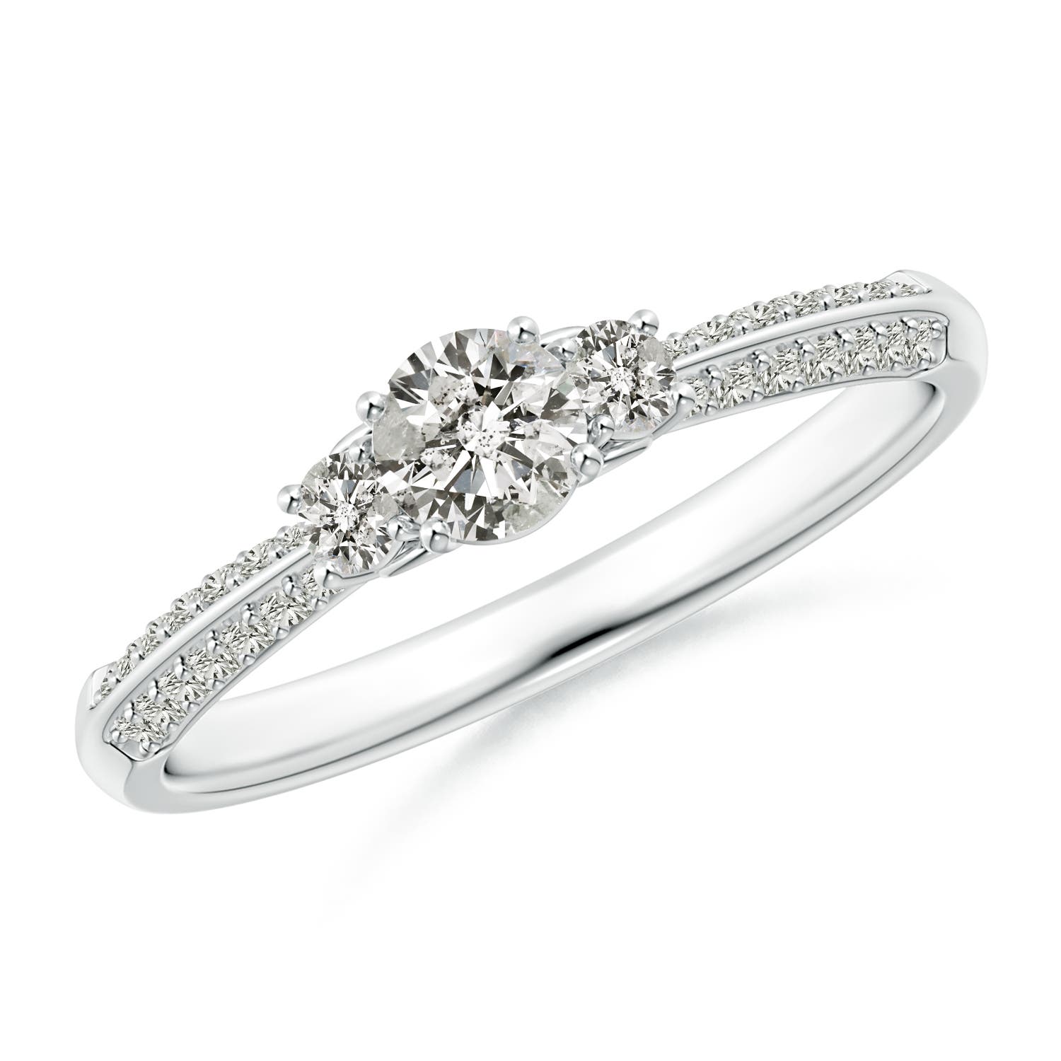 K, I3 / 0.49 CT / 14 KT White Gold