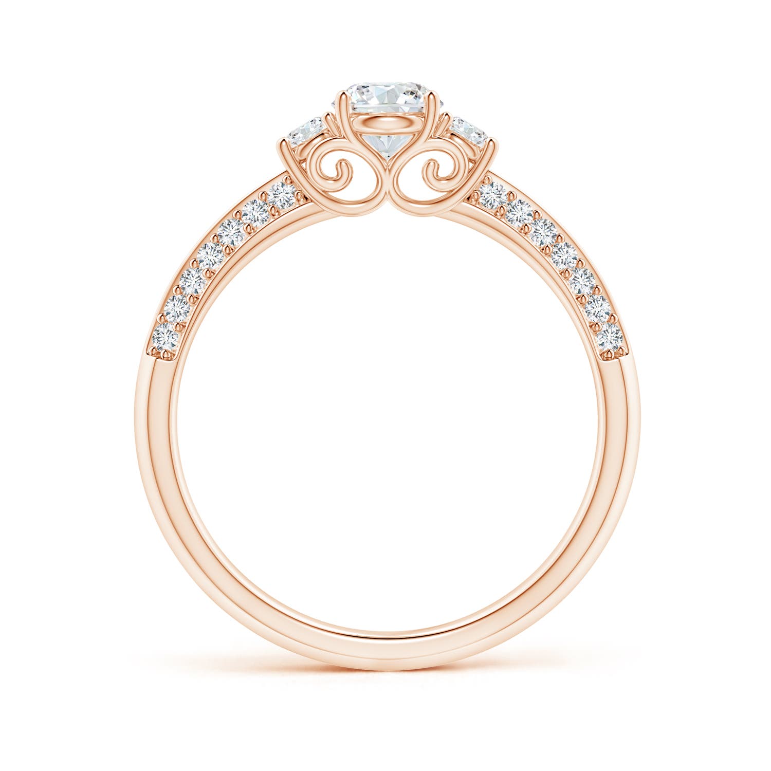 F-G, VS / 0.66 CT / 14 KT Rose Gold