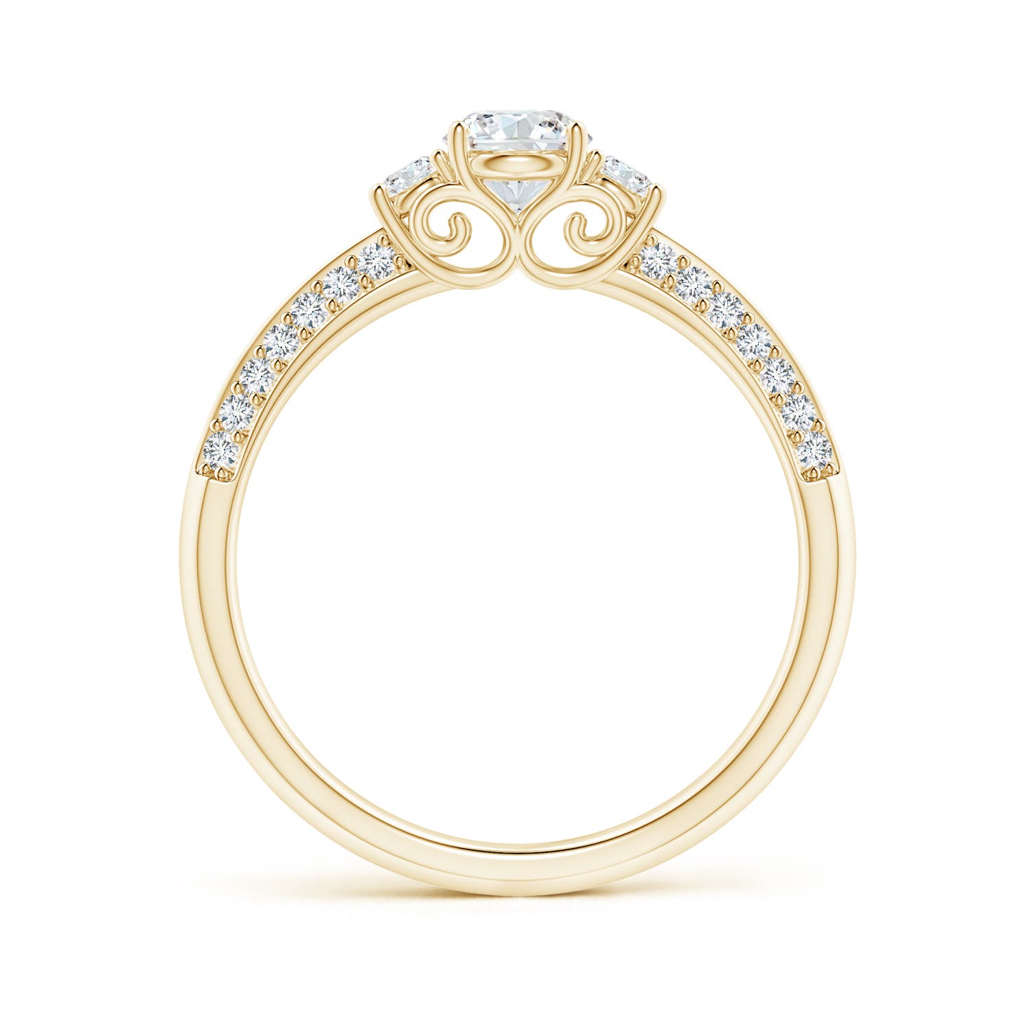 F-G, VS / 0.66 CT / 14 KT Yellow Gold