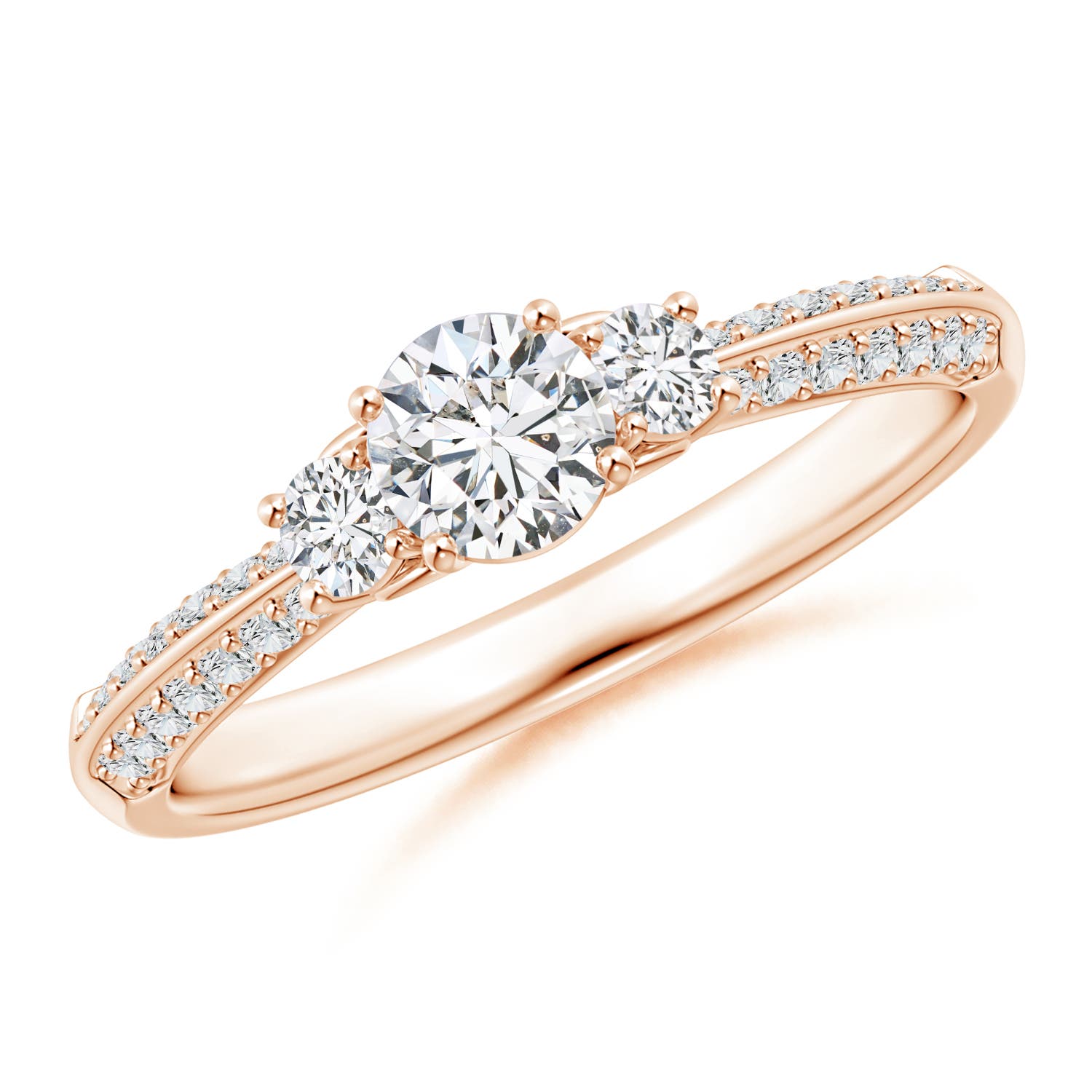 H, SI2 / 0.66 CT / 14 KT Rose Gold