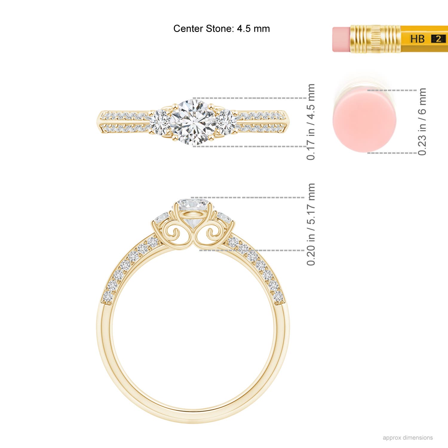 H, SI2 / 0.66 CT / 14 KT Yellow Gold