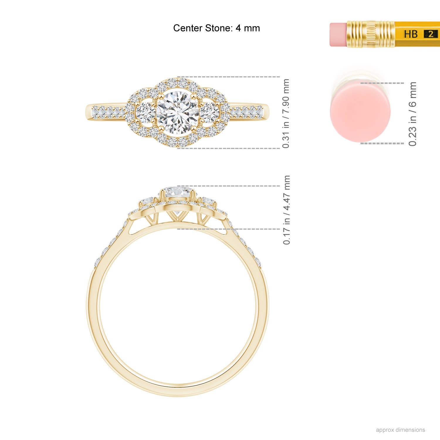 H, SI2 / 0.5 CT / 14 KT Yellow Gold