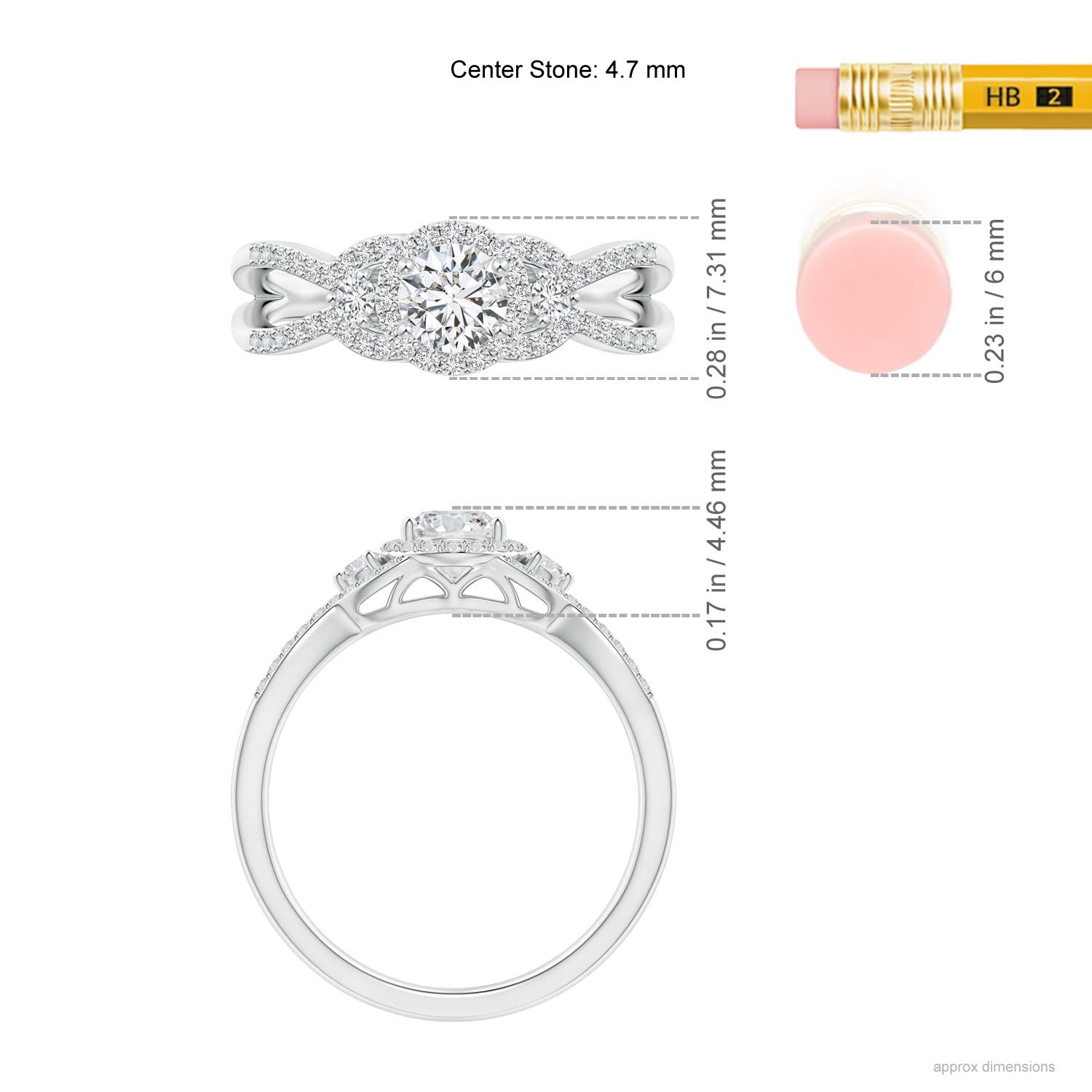 H, SI2 / 0.65 CT / 14 KT White Gold