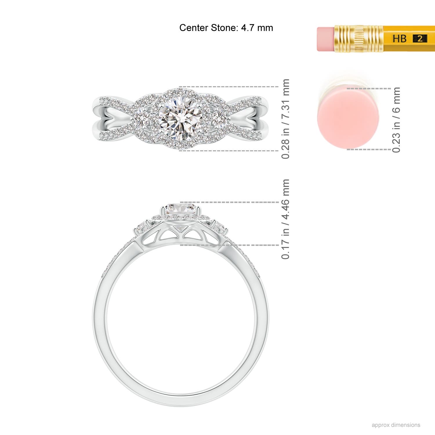 I-J, I1-I2 / 0.65 CT / 14 KT White Gold