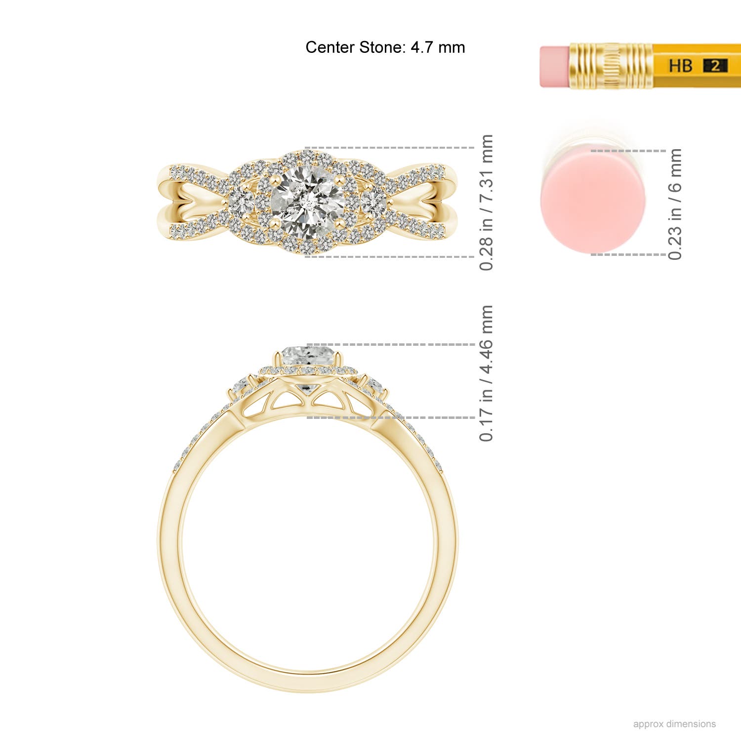 K, I3 / 0.65 CT / 14 KT Yellow Gold